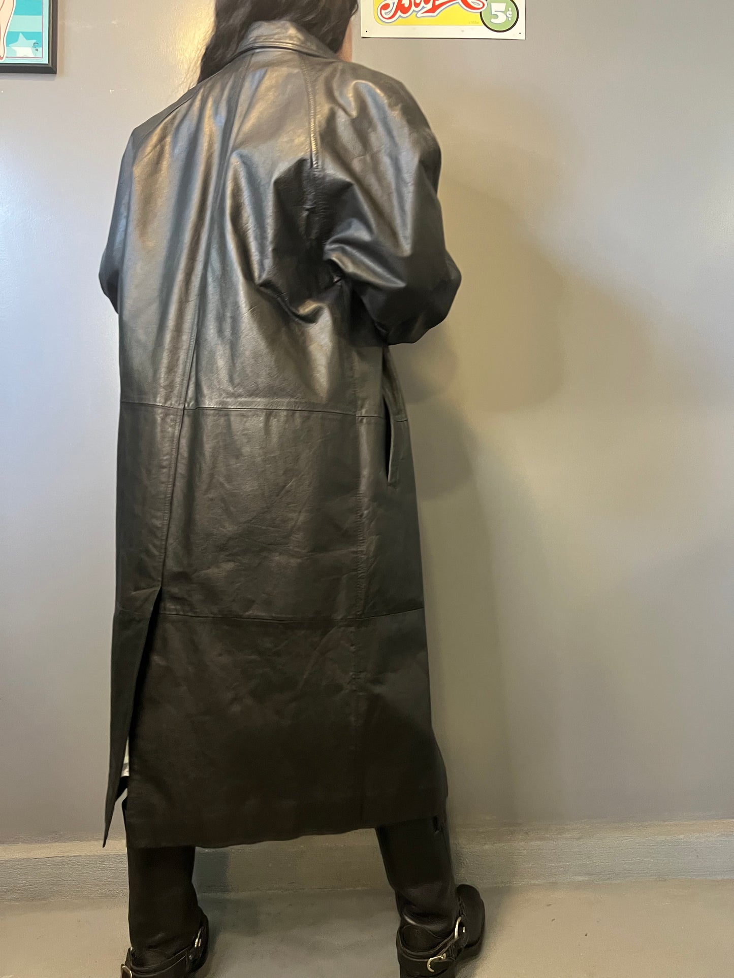 80’s Jacqueline Ferrar Leather Trench Coat - M/L