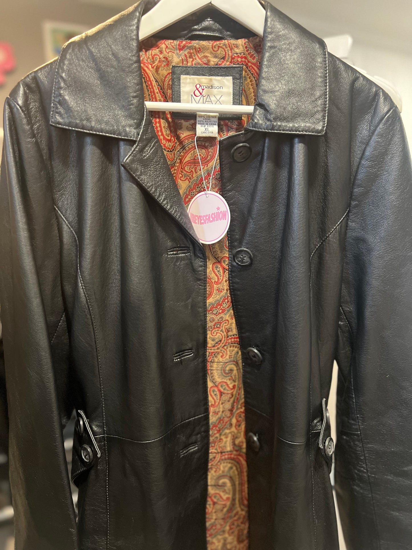 Madison & Max Leather Jacket - L/XL