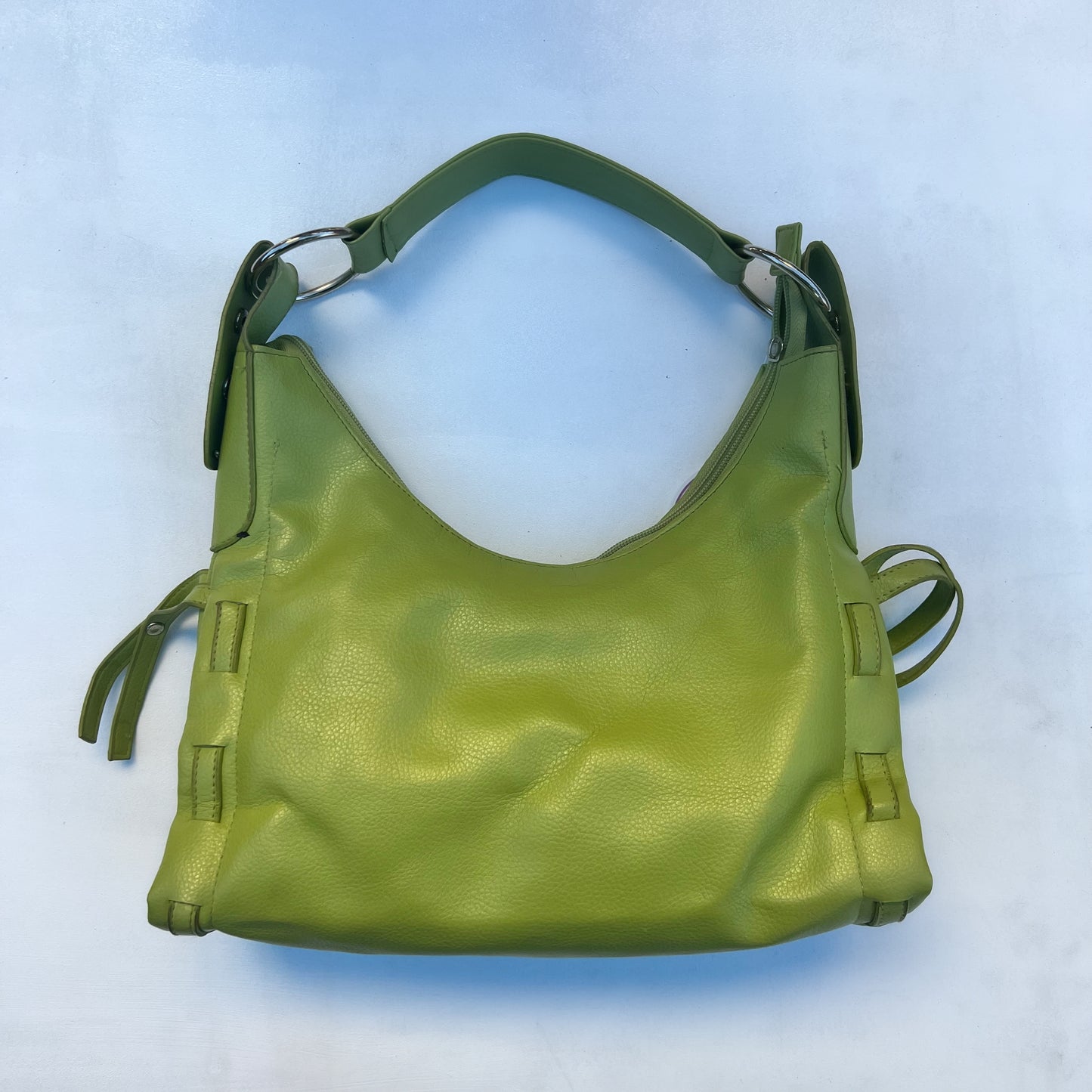 Leather Shoulder Bag - Green