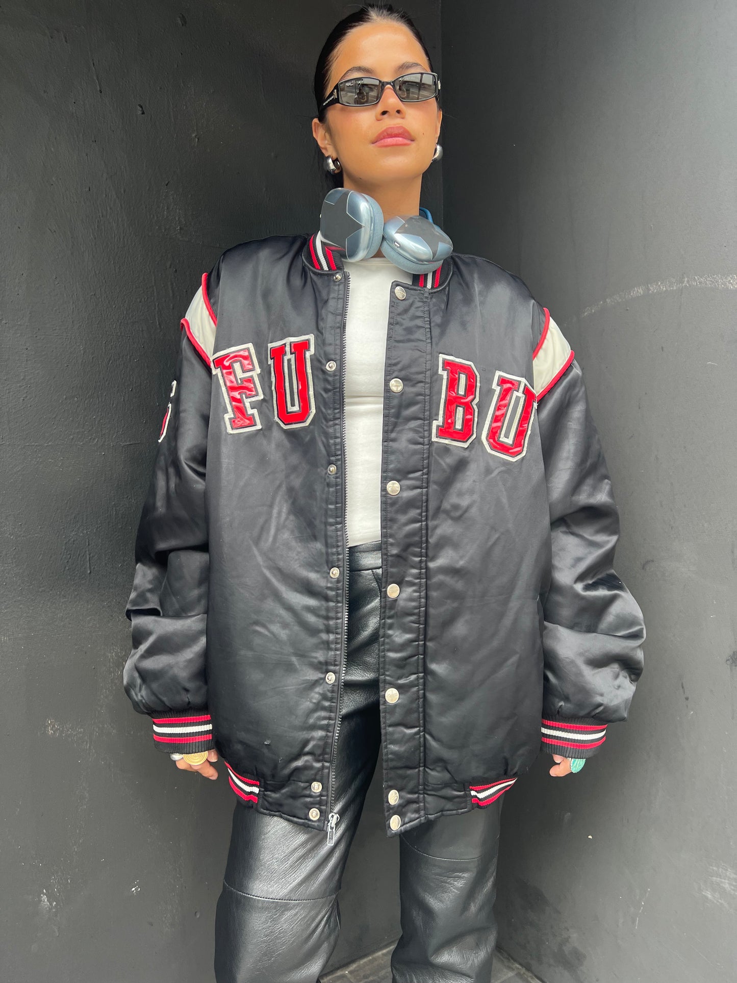 FUBU Nylon Bomber Jacket - L/XL