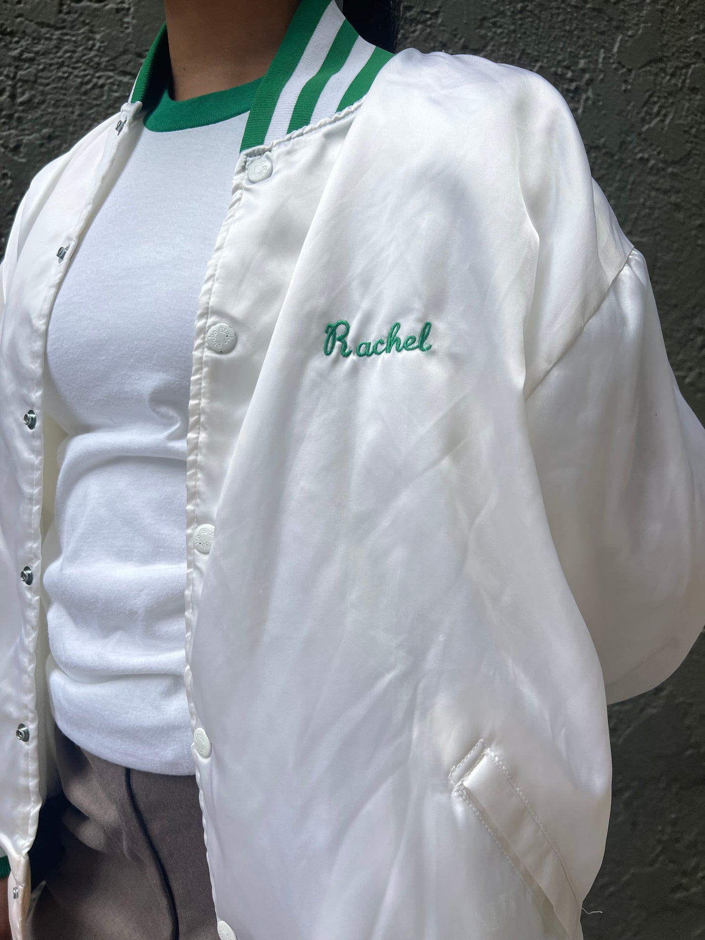 80's Lady Hawks Varsity Nylon Jacket - M/L