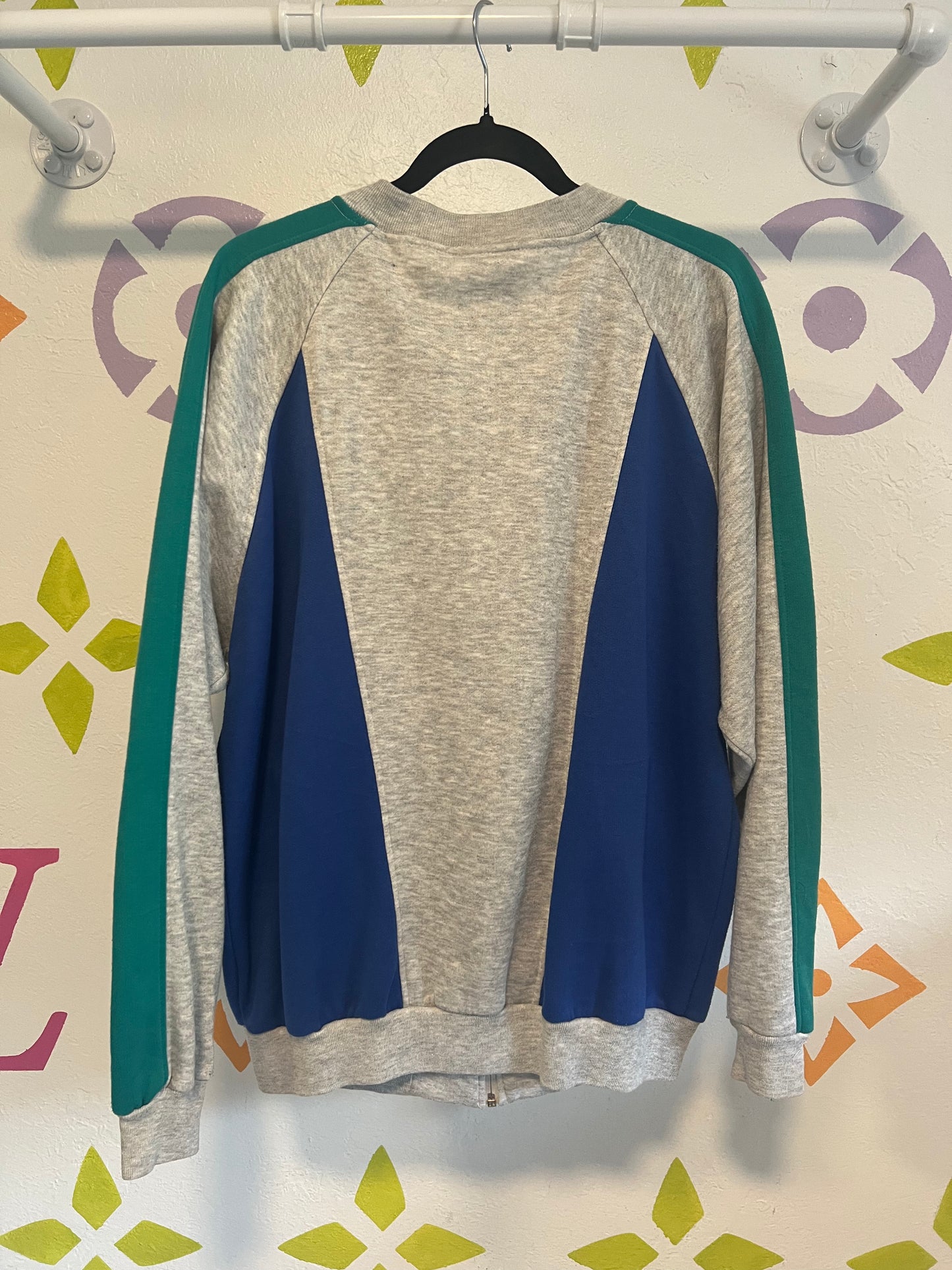 80's Colorblock Zip-Up Jacket - L