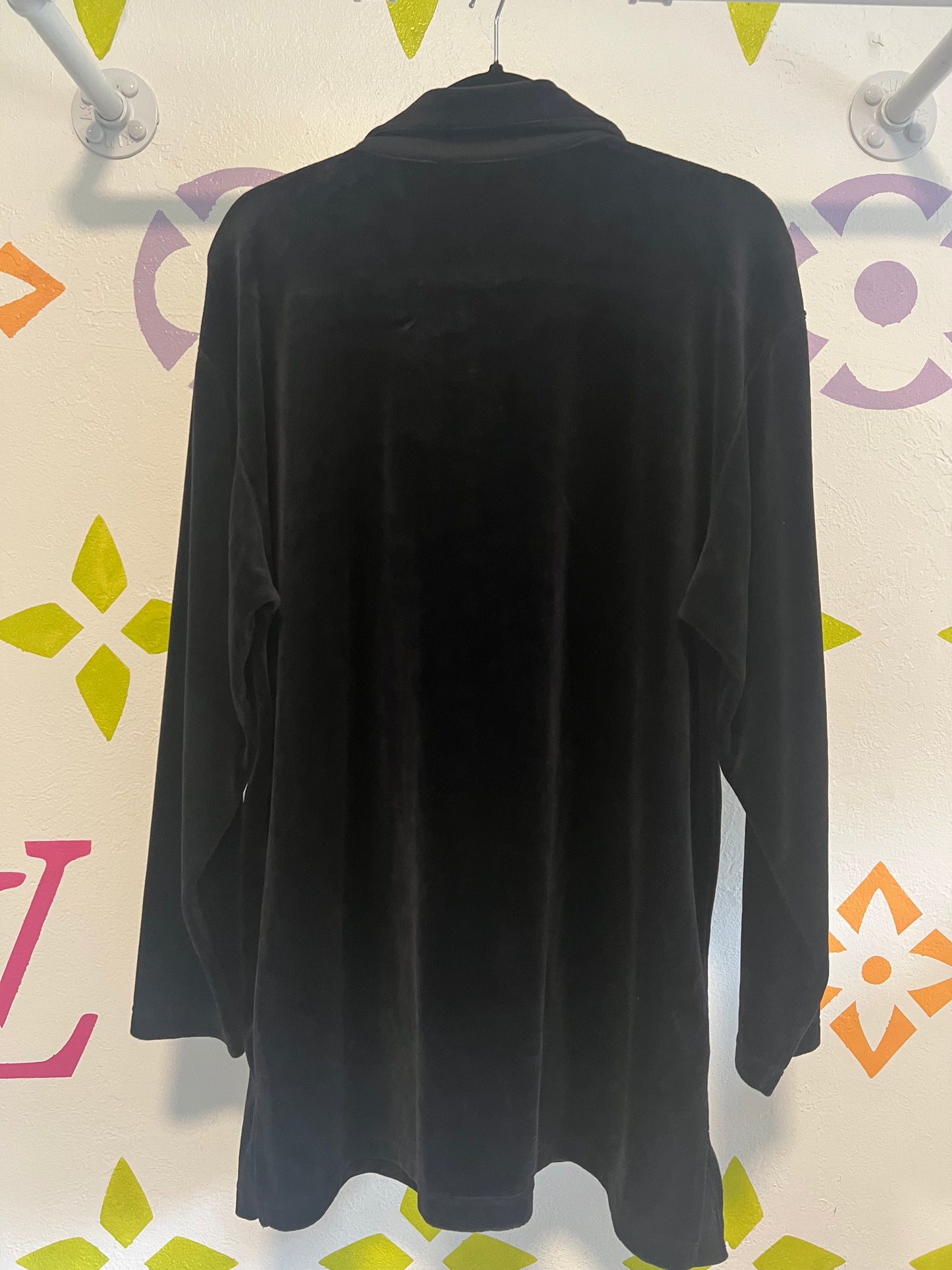90's Velvet Button-Up - L/XL