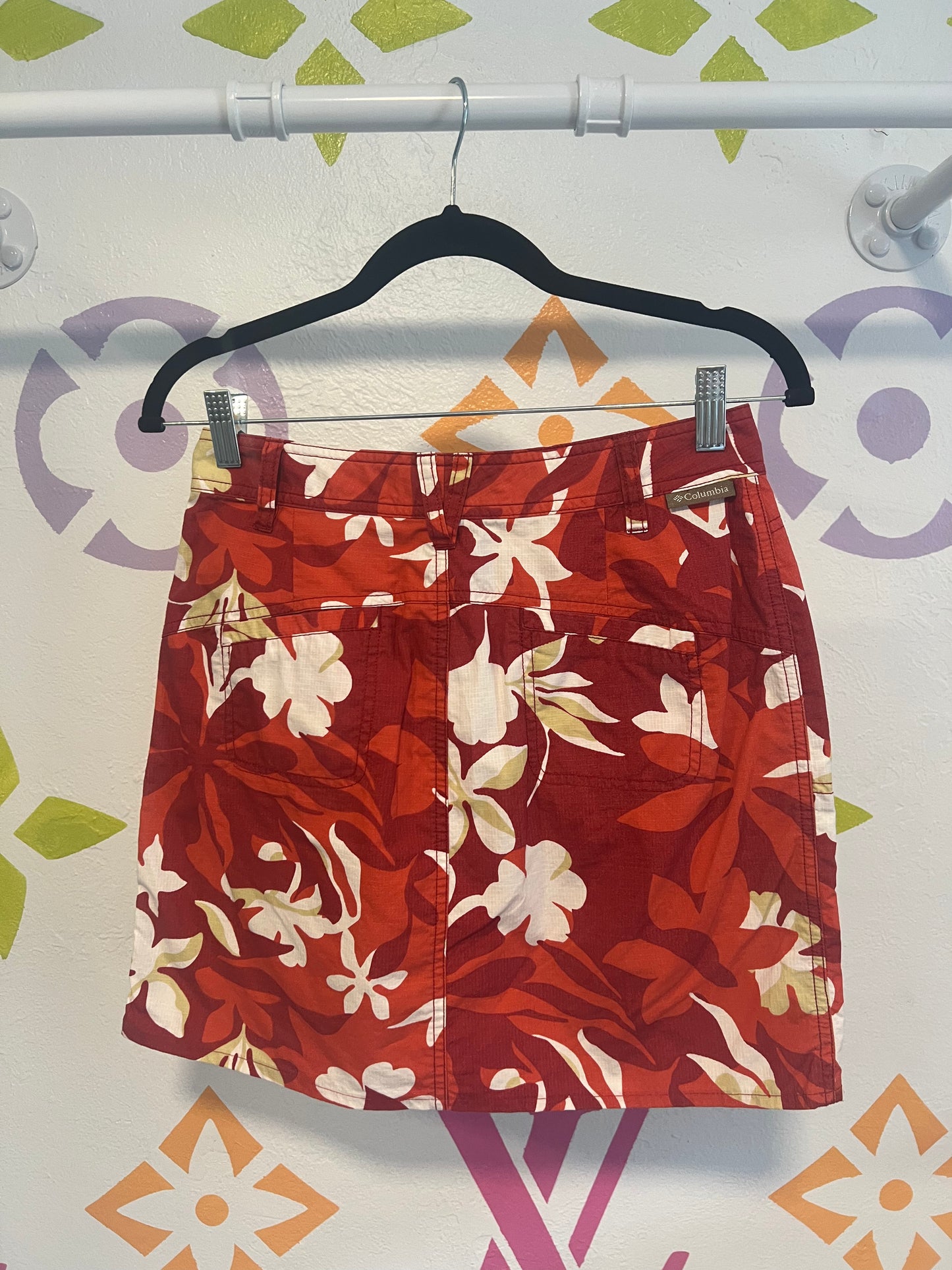 Y2K Floral Cargo Skirt - 27"