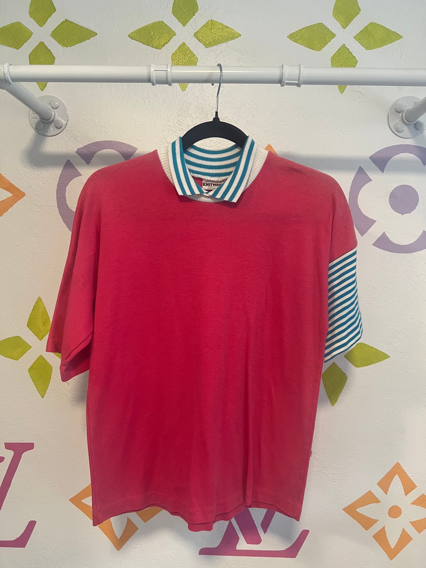80's Knit Waves Top - L