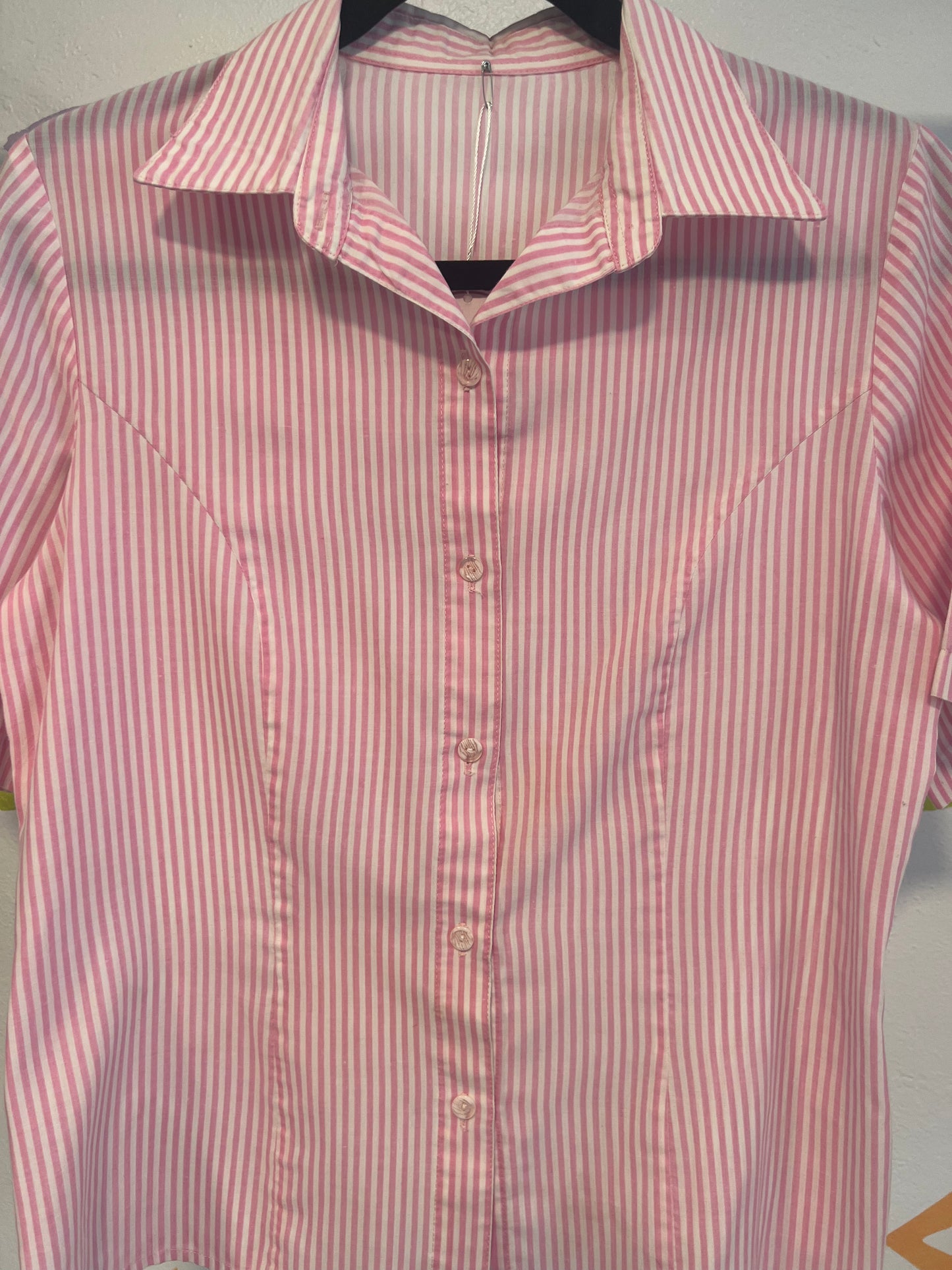 90's Striped Button-Up - S/M