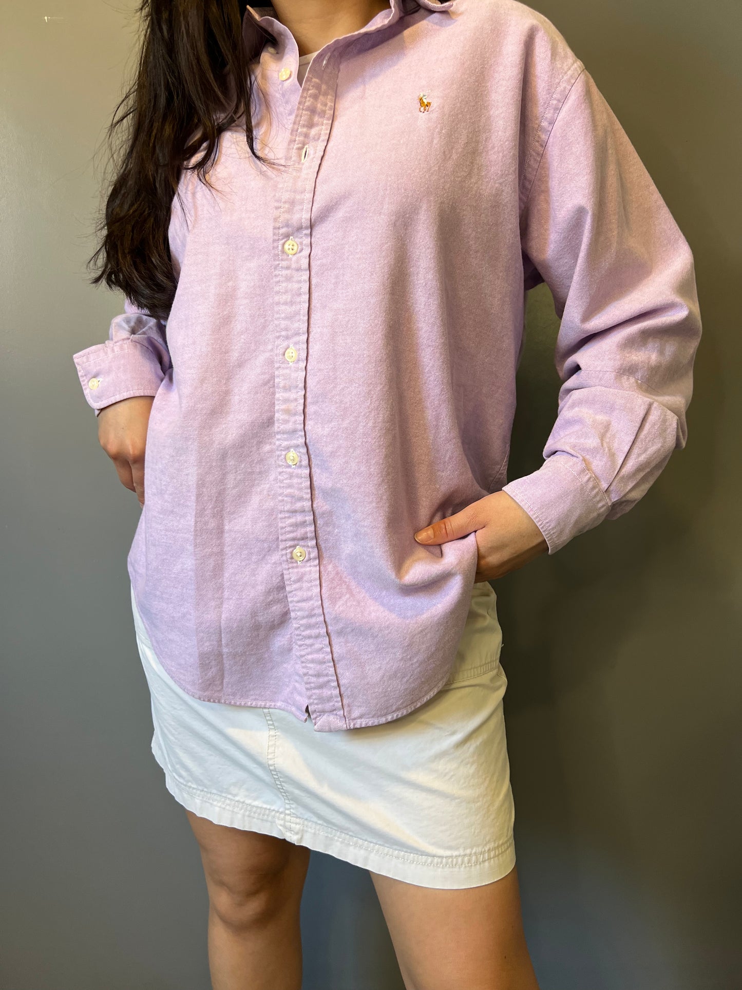 Lilac Ralph Lauren Button Up - M