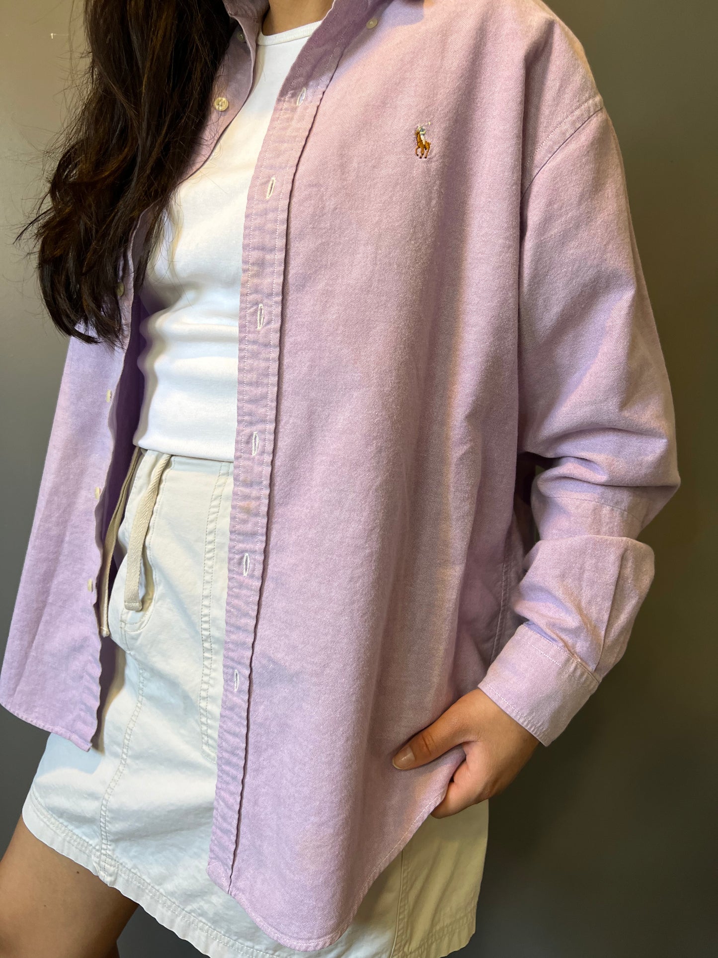 Lilac Ralph Lauren Button Up - M