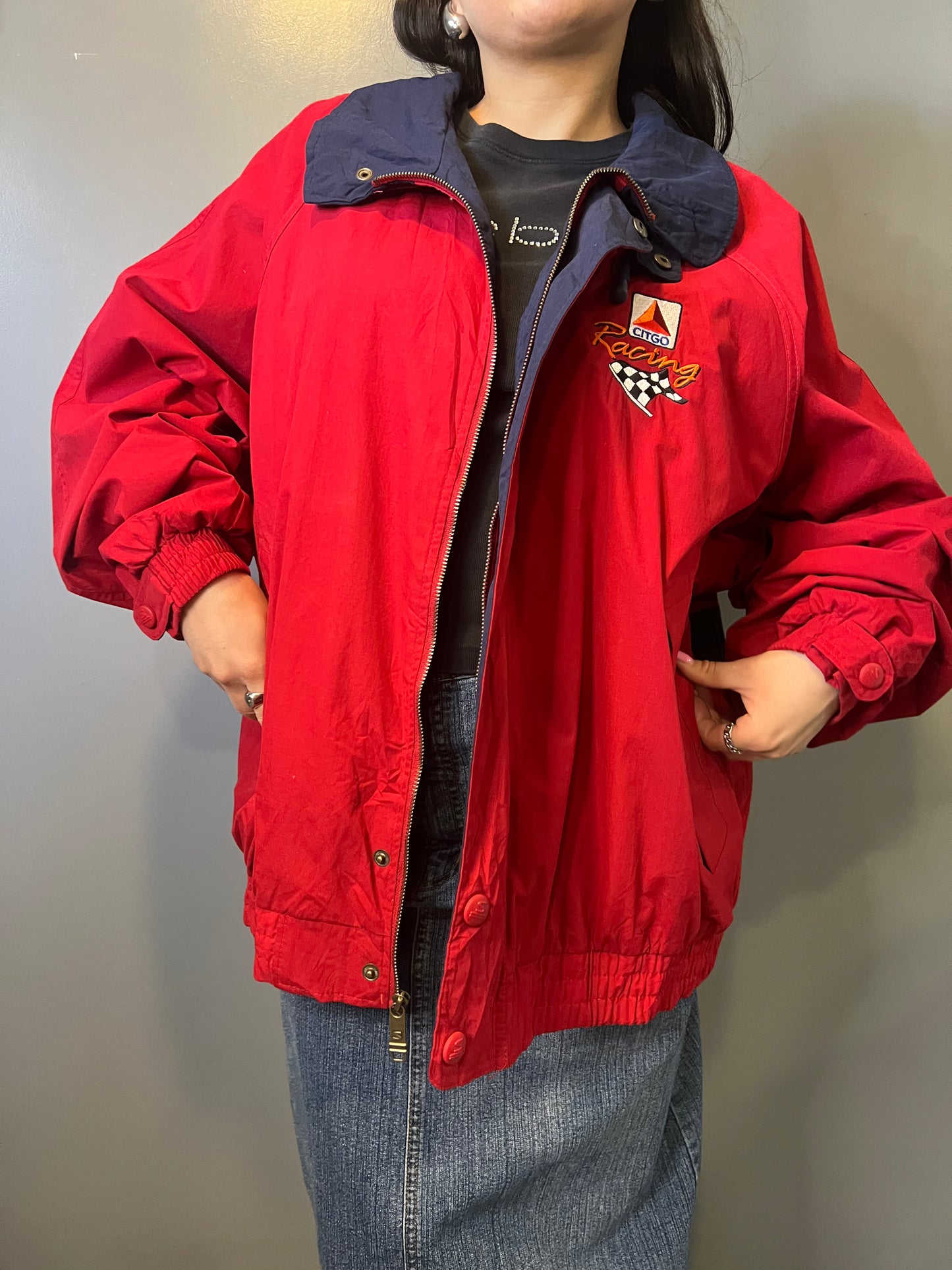 Swingster CITGO Racing Full Zip Red Jacket - XL