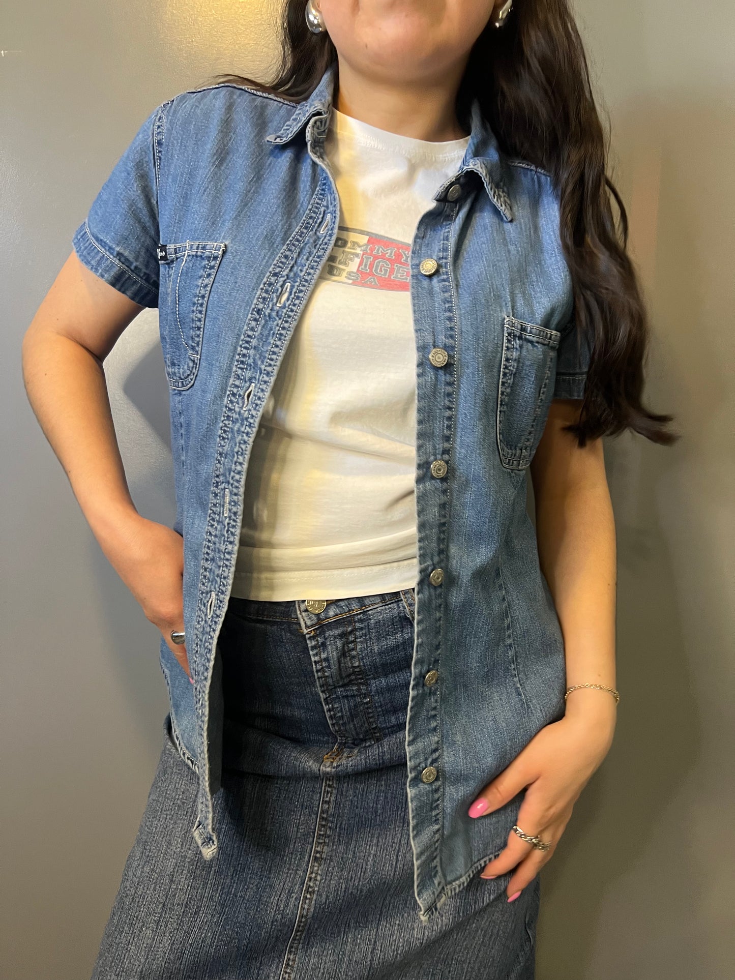 DKNY Jeans Button-Up Top - M