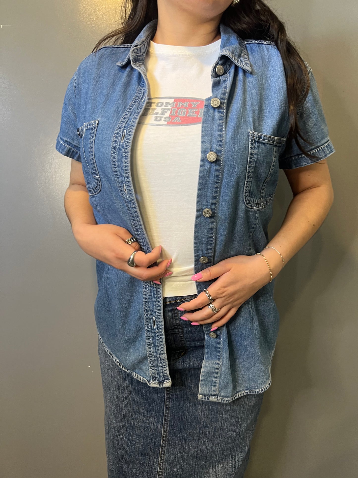 DKNY Jeans Button-Up Top - M