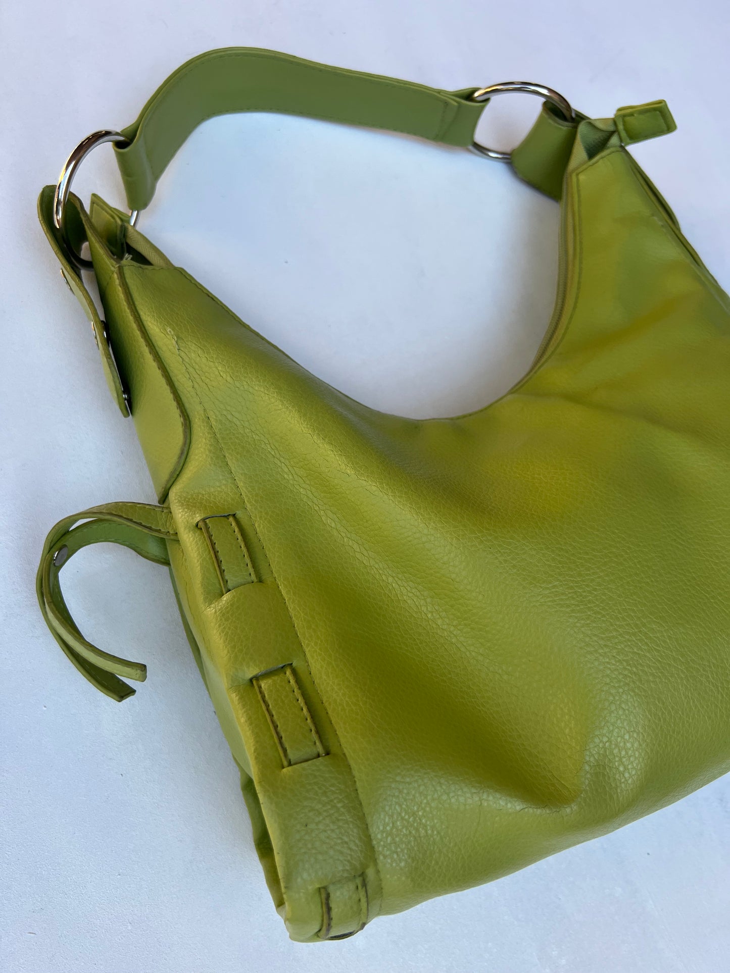 Leather Shoulder Bag - Green