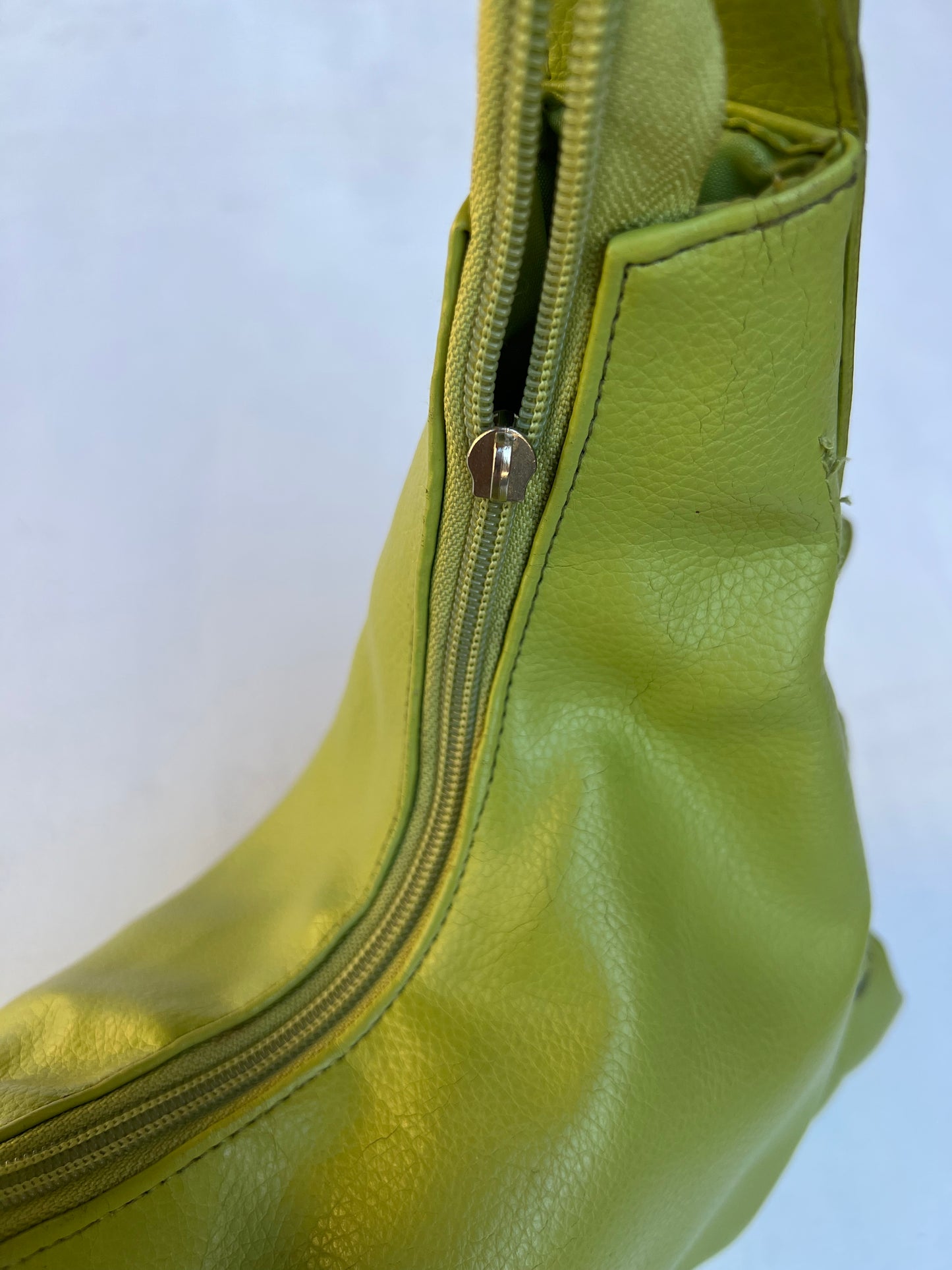 Leather Shoulder Bag - Green