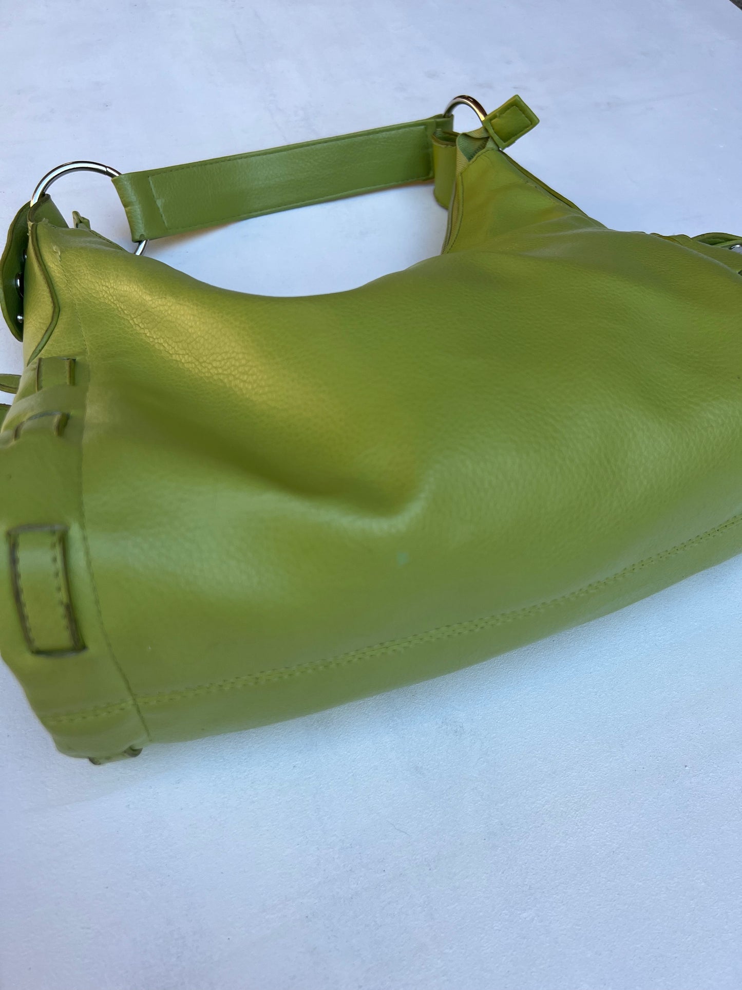 Leather Shoulder Bag - Green