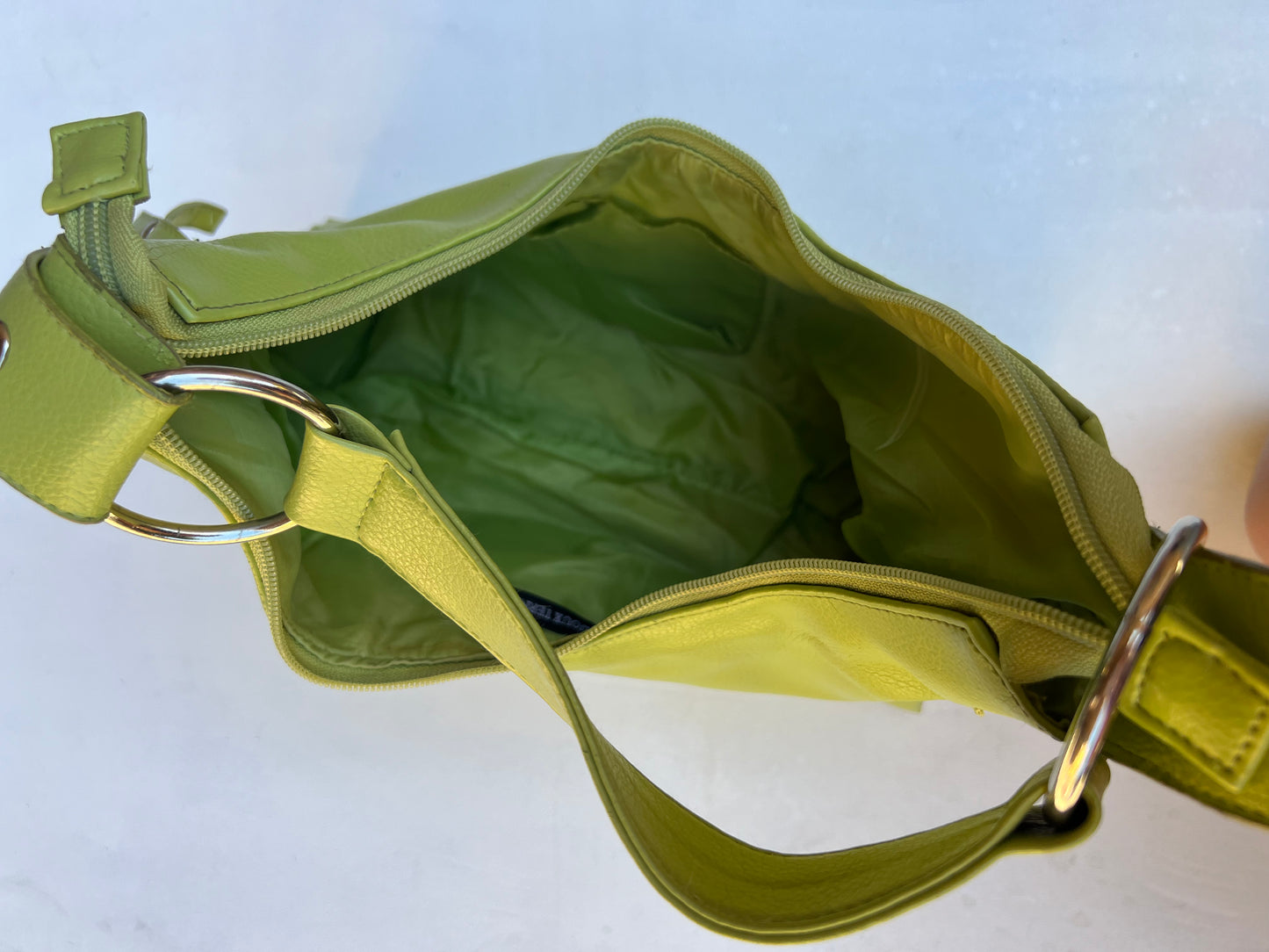 Leather Shoulder Bag - Green