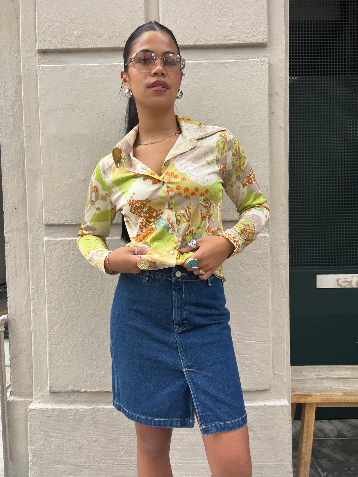 90's Calvin Klein Denim Skirt - 27"