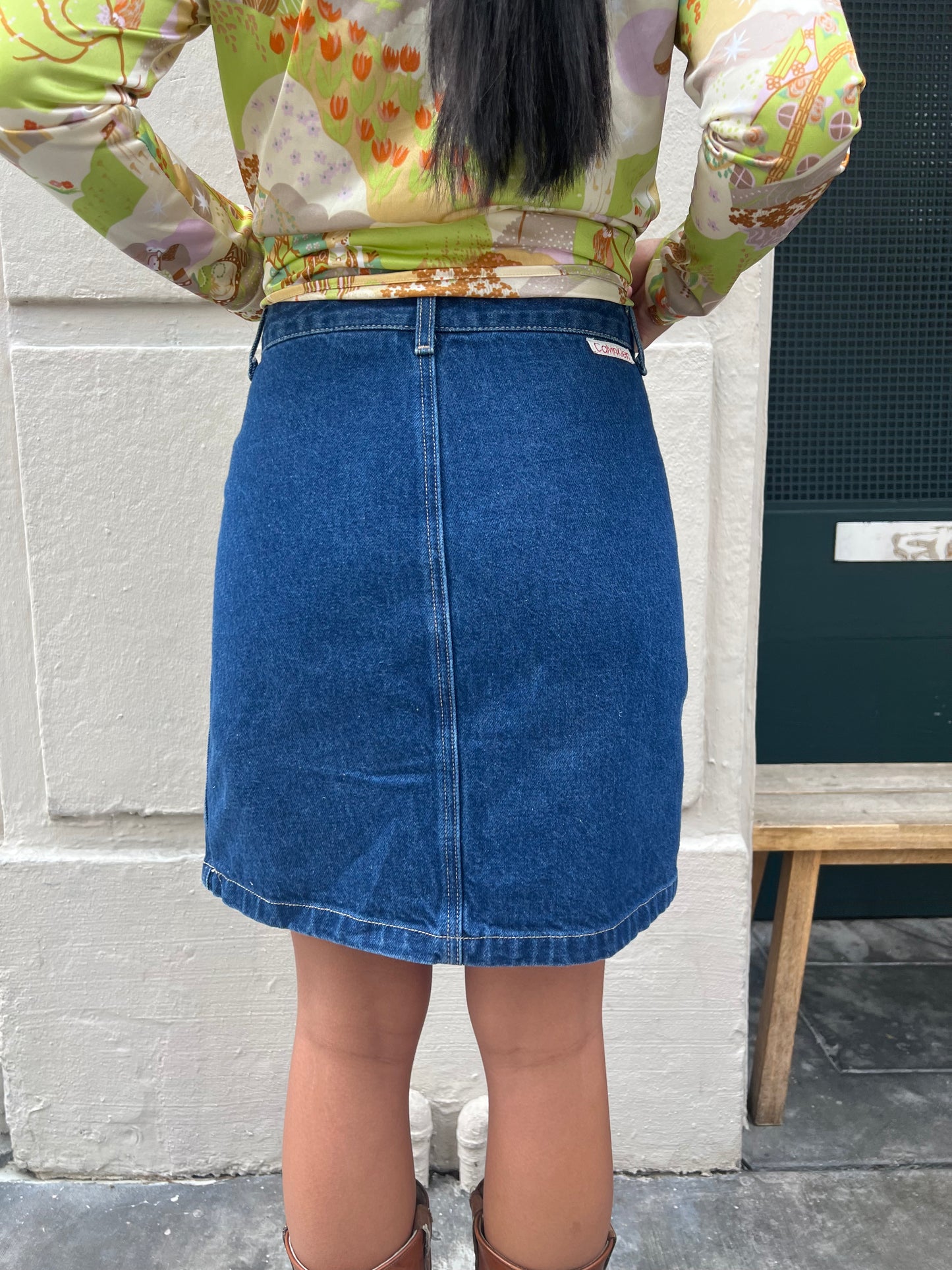 90's Calvin Klein Denim Skirt - 27"