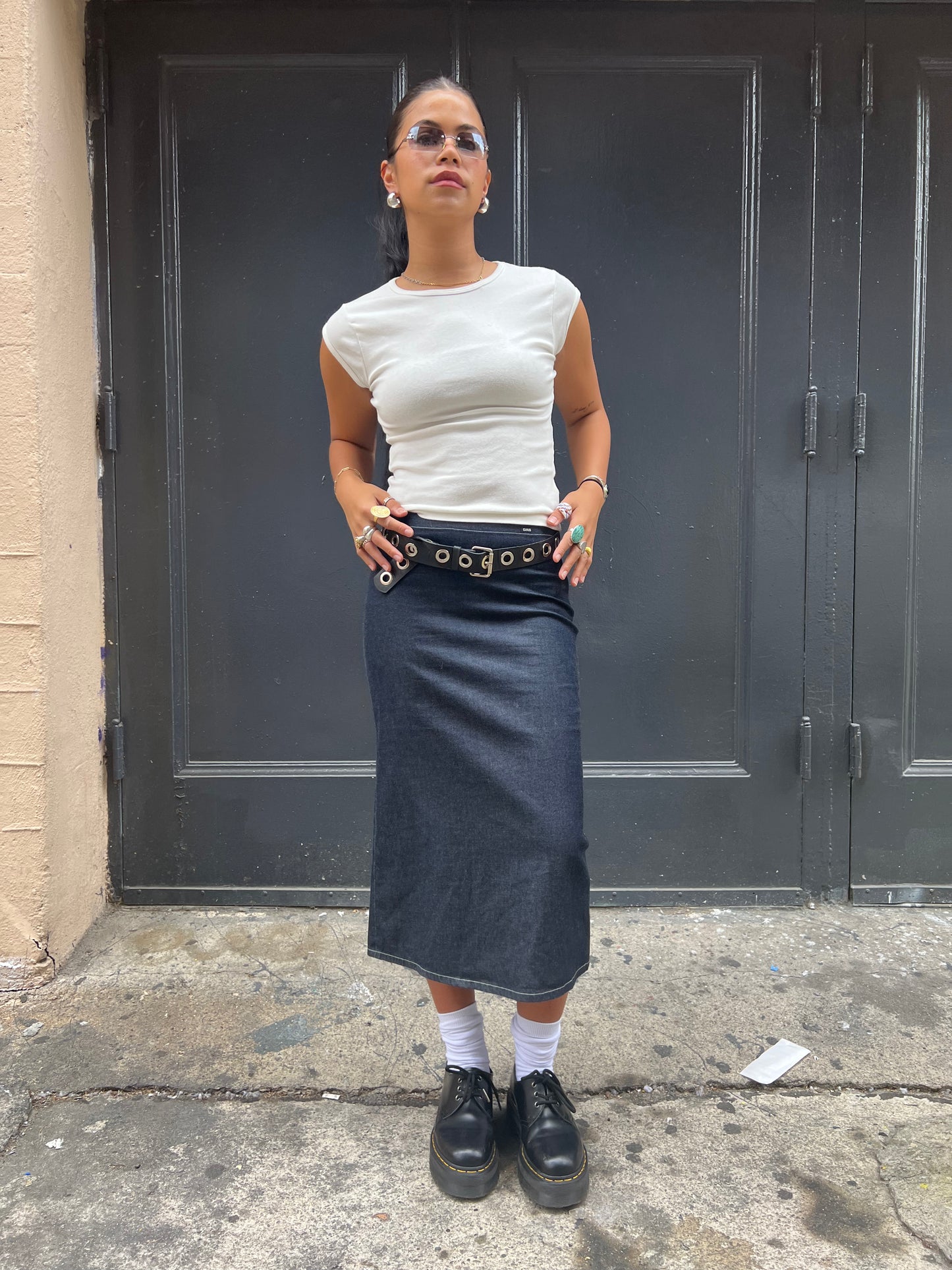 Gas Jeans Chambray Skirt - 26"