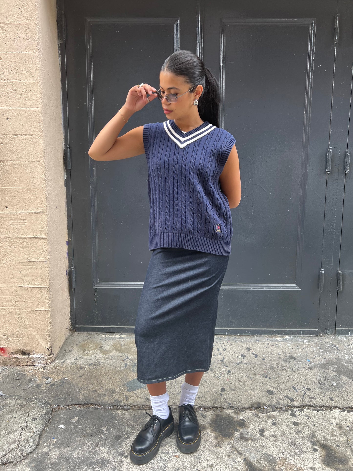 Tommy Hilfiger Cable Knit Vest - L