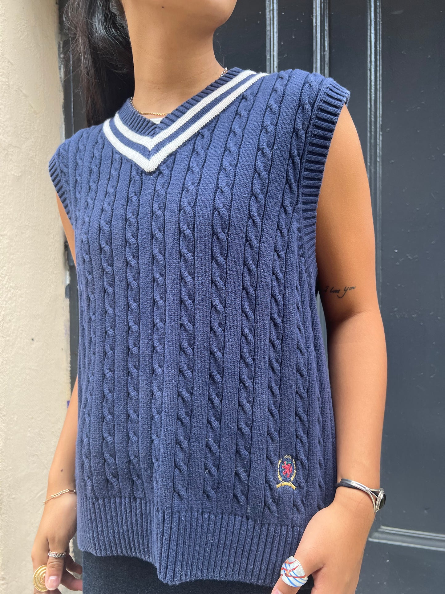 Tommy Hilfiger Cable Knit Vest - L