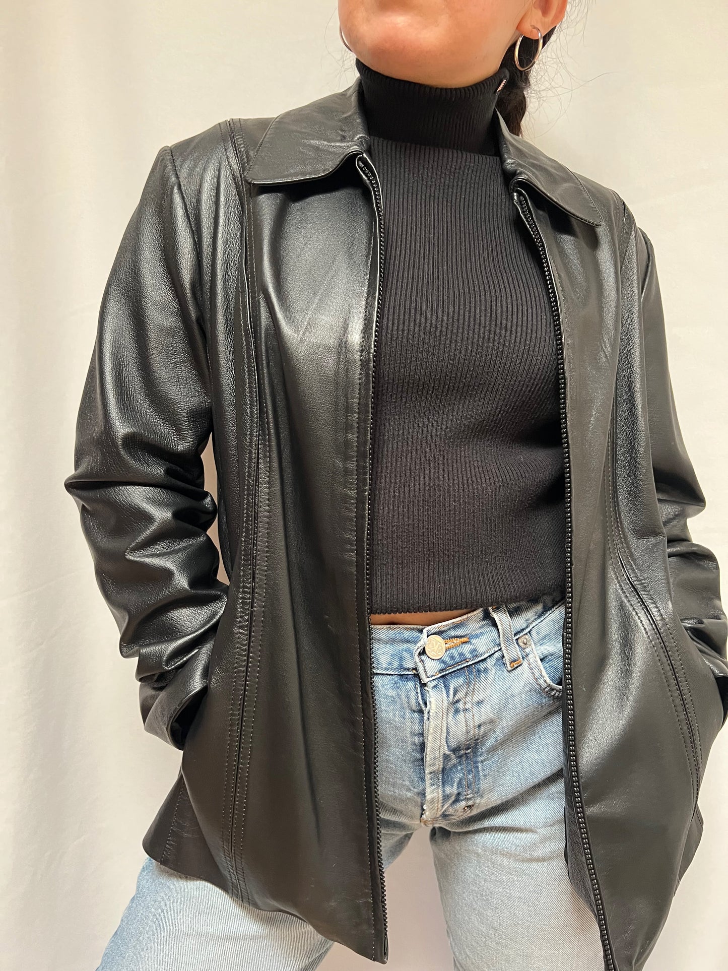 Worthington Leather Zip Jacket - M