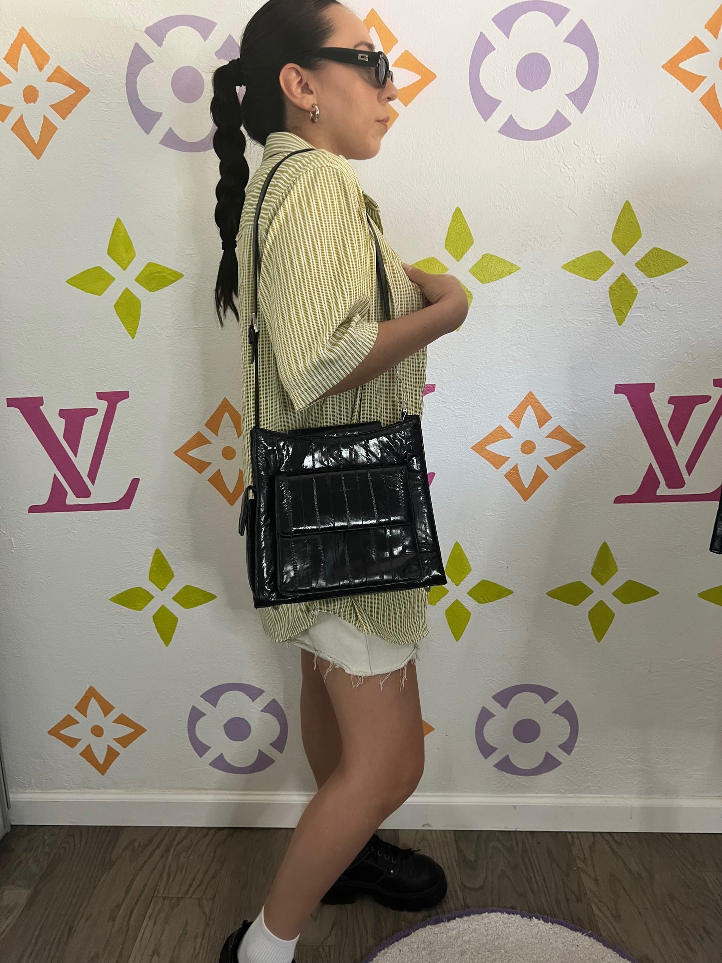 Black Eelskin Handbag