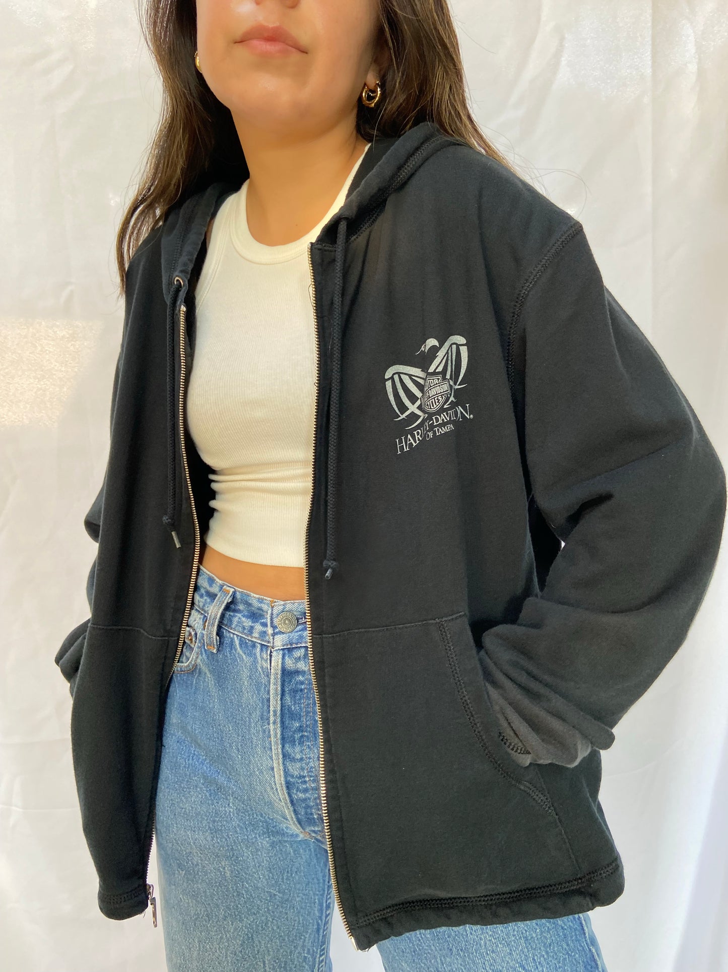 Black Tampa Harley Davidson Jacket