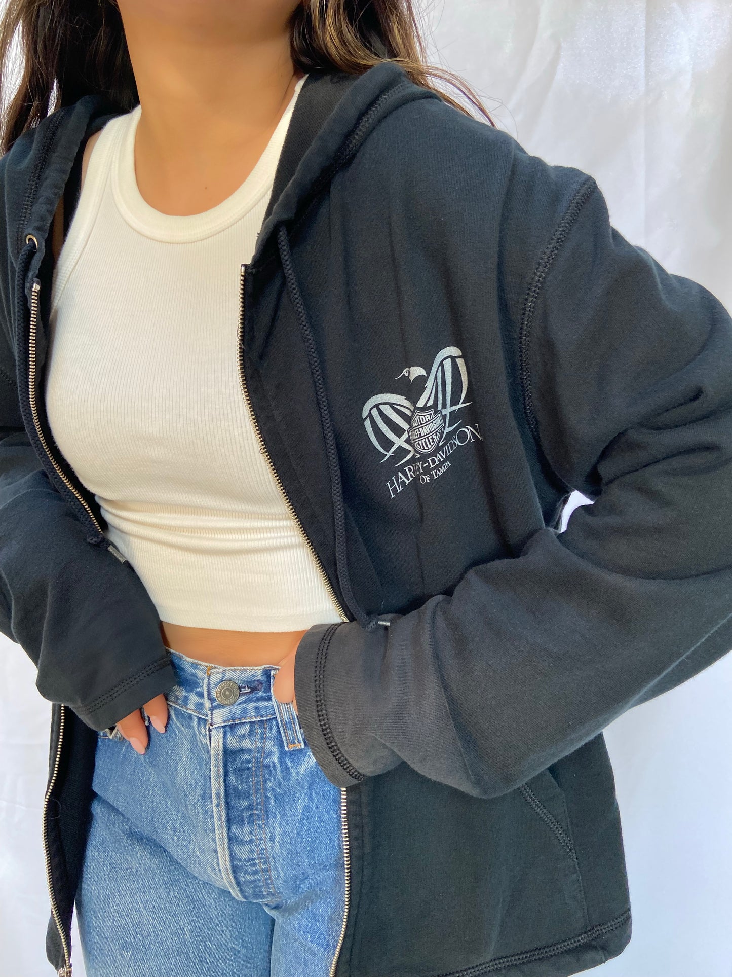 Black Tampa Harley Davidson Jacket