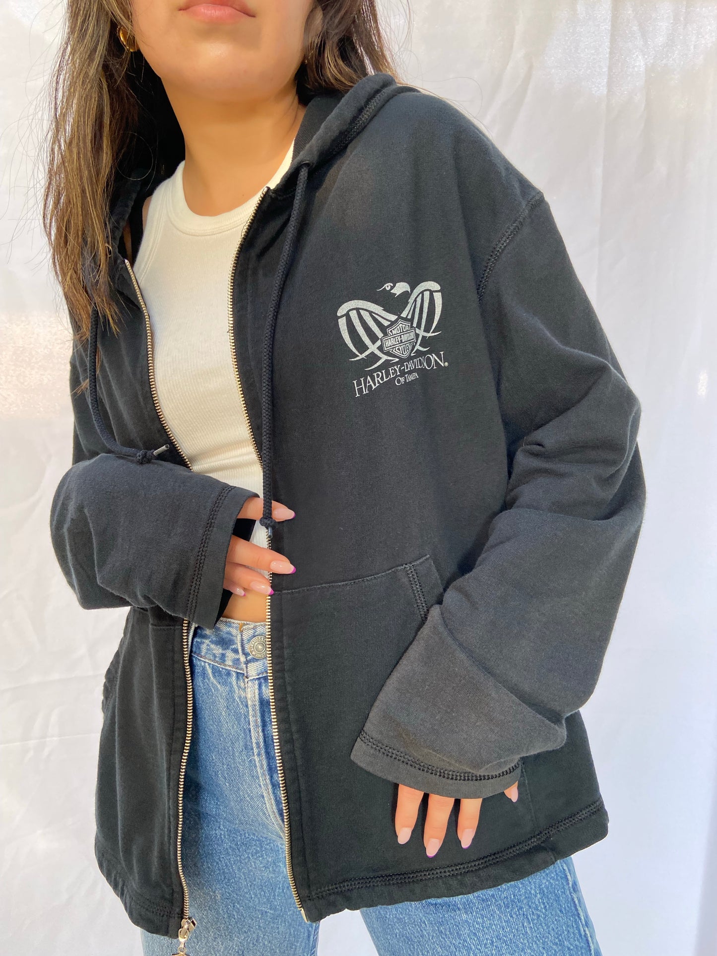 Black Tampa Harley Davidson Jacket