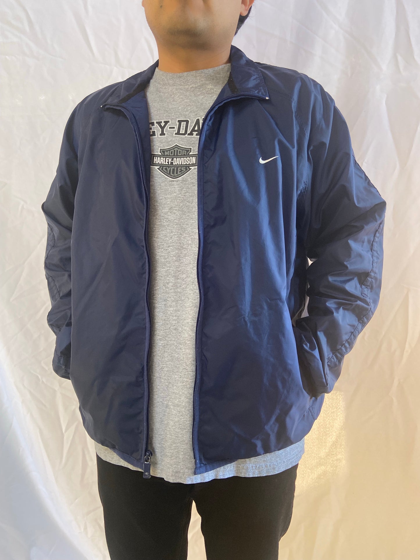 Navy Nike Nylon Jacket - XL