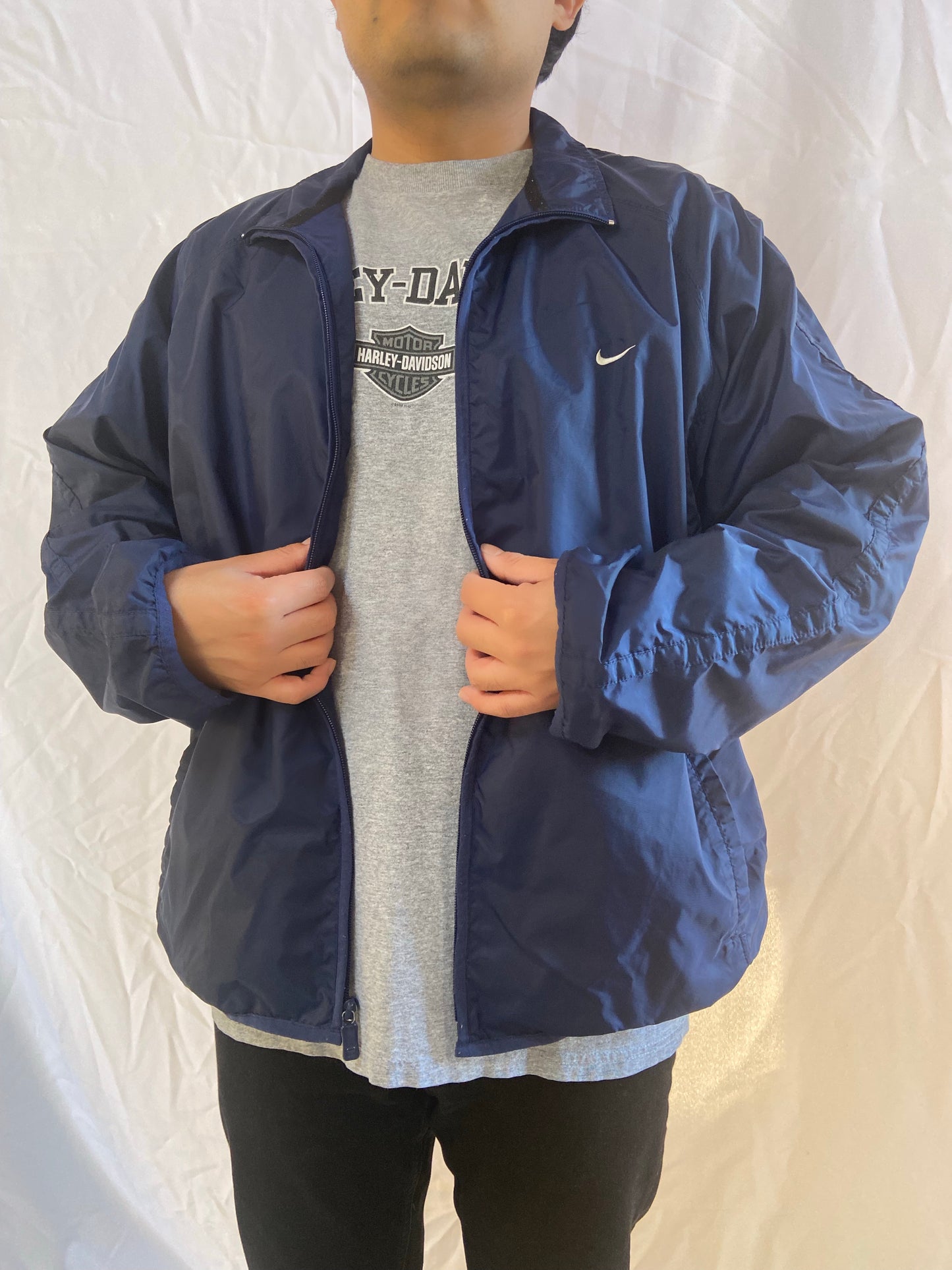 Navy Nike Nylon Jacket - XL