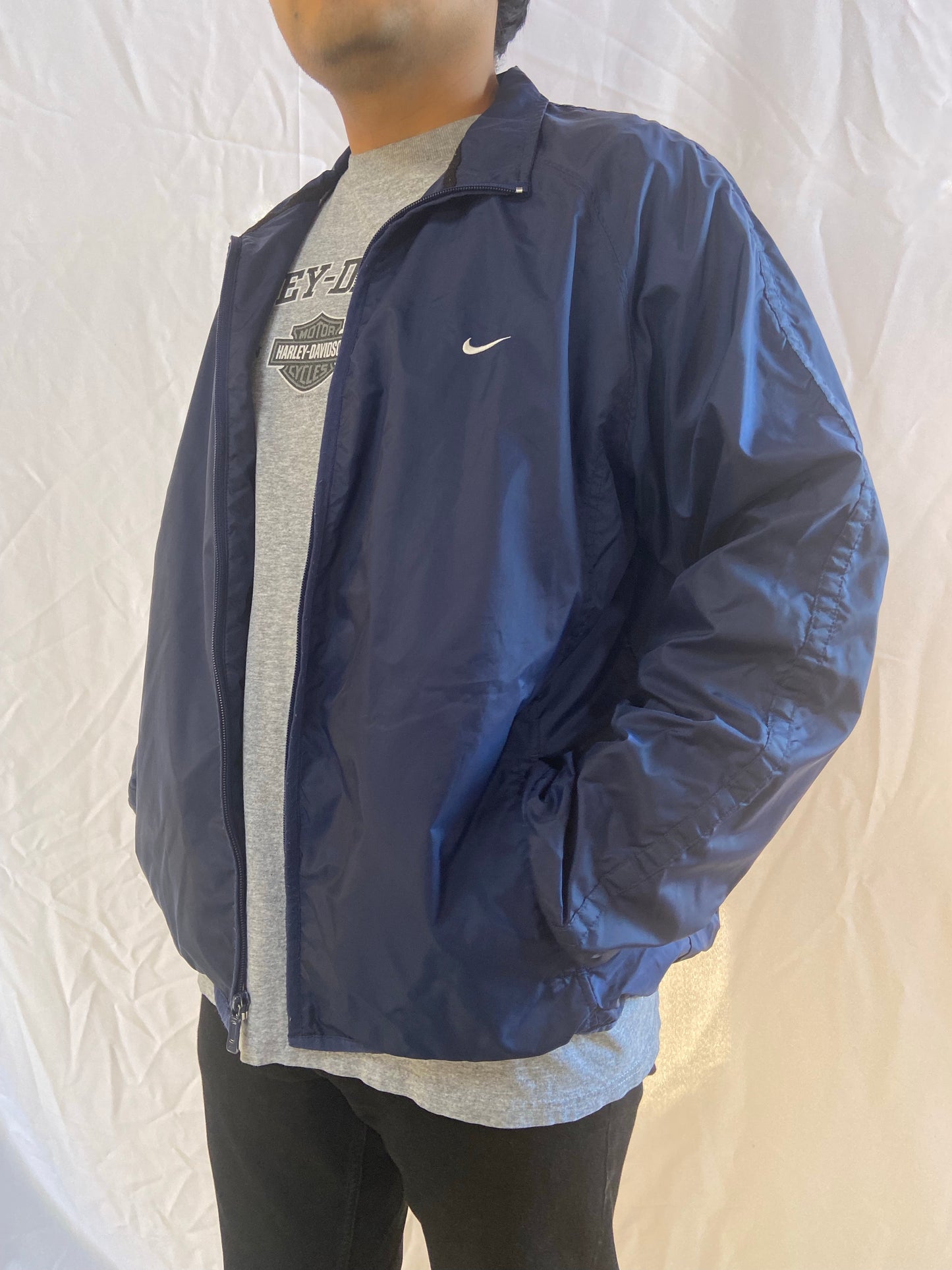 Navy Nike Nylon Jacket - XL