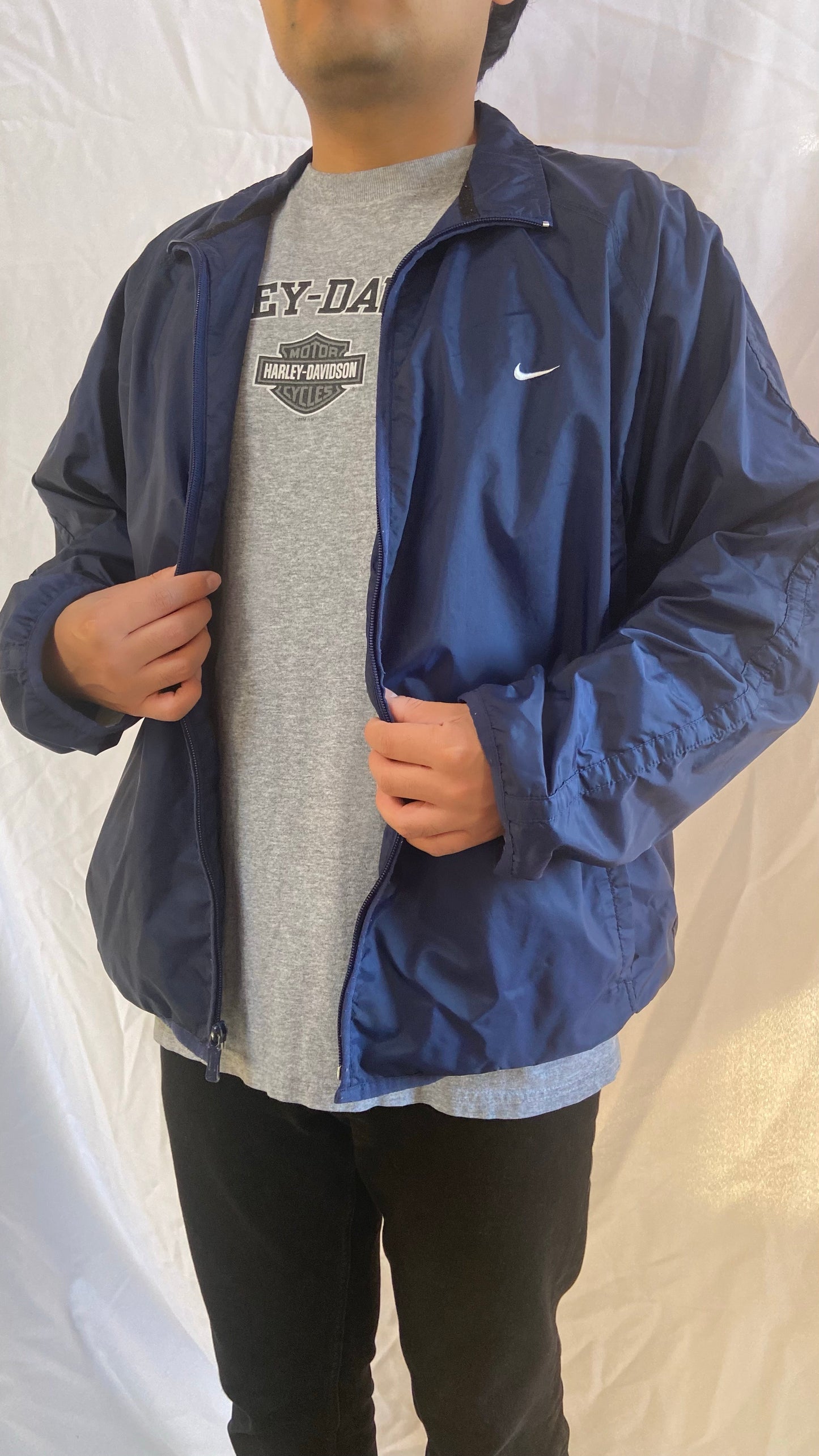 Navy Nike Nylon Jacket - XL