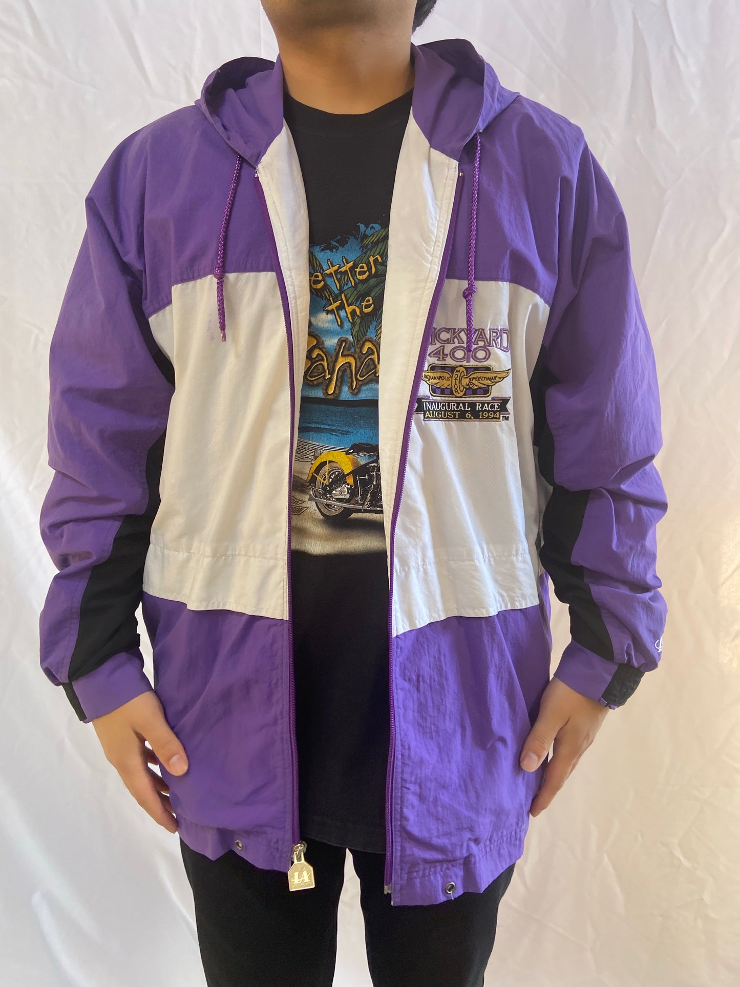 Brickyard Zip Up Nylon Jacket - Large