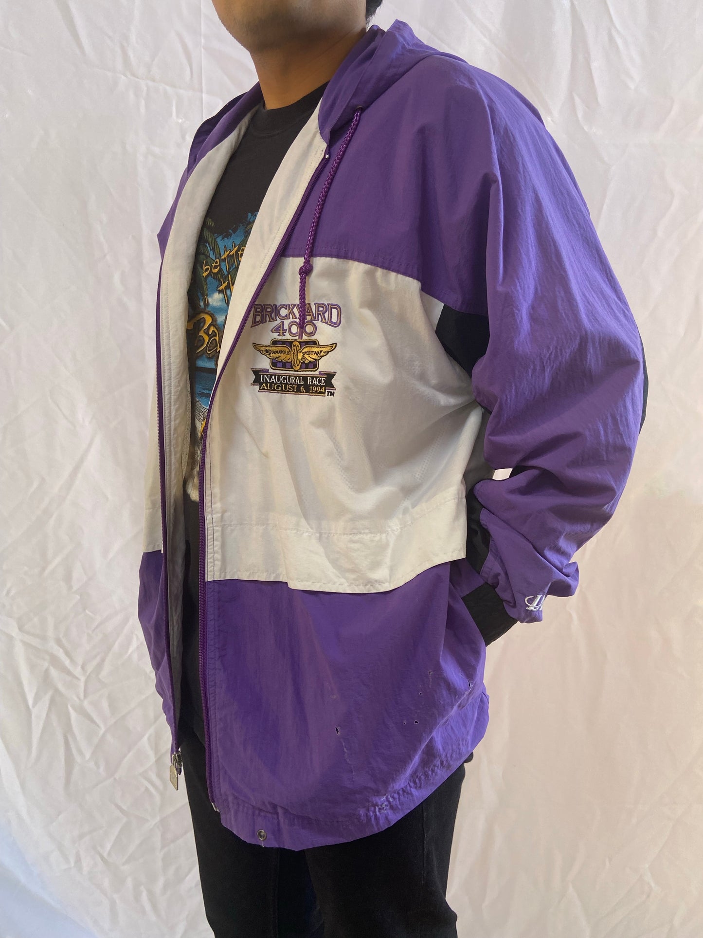 Brickyard Zip Up Nylon Jacket - Large