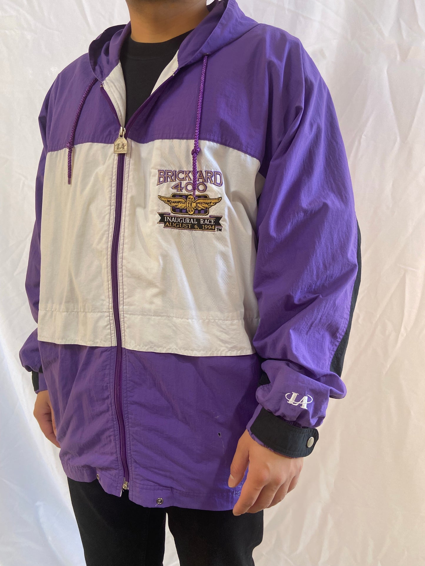 Brickyard Zip Up Nylon Jacket - Large