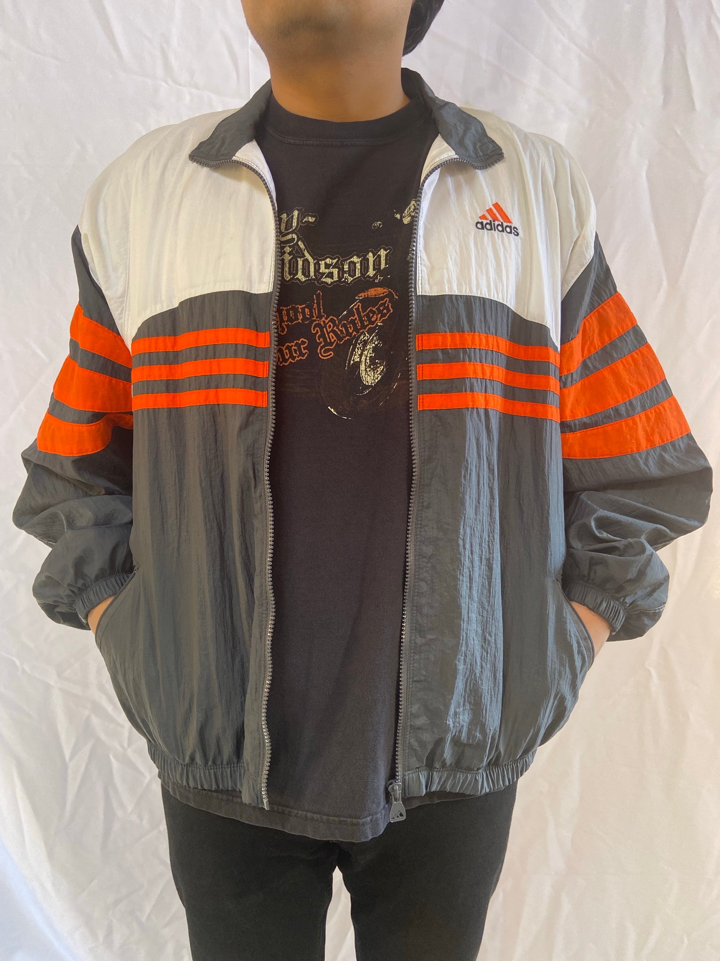 Adidas Zip Up Nylon Jacket - XL