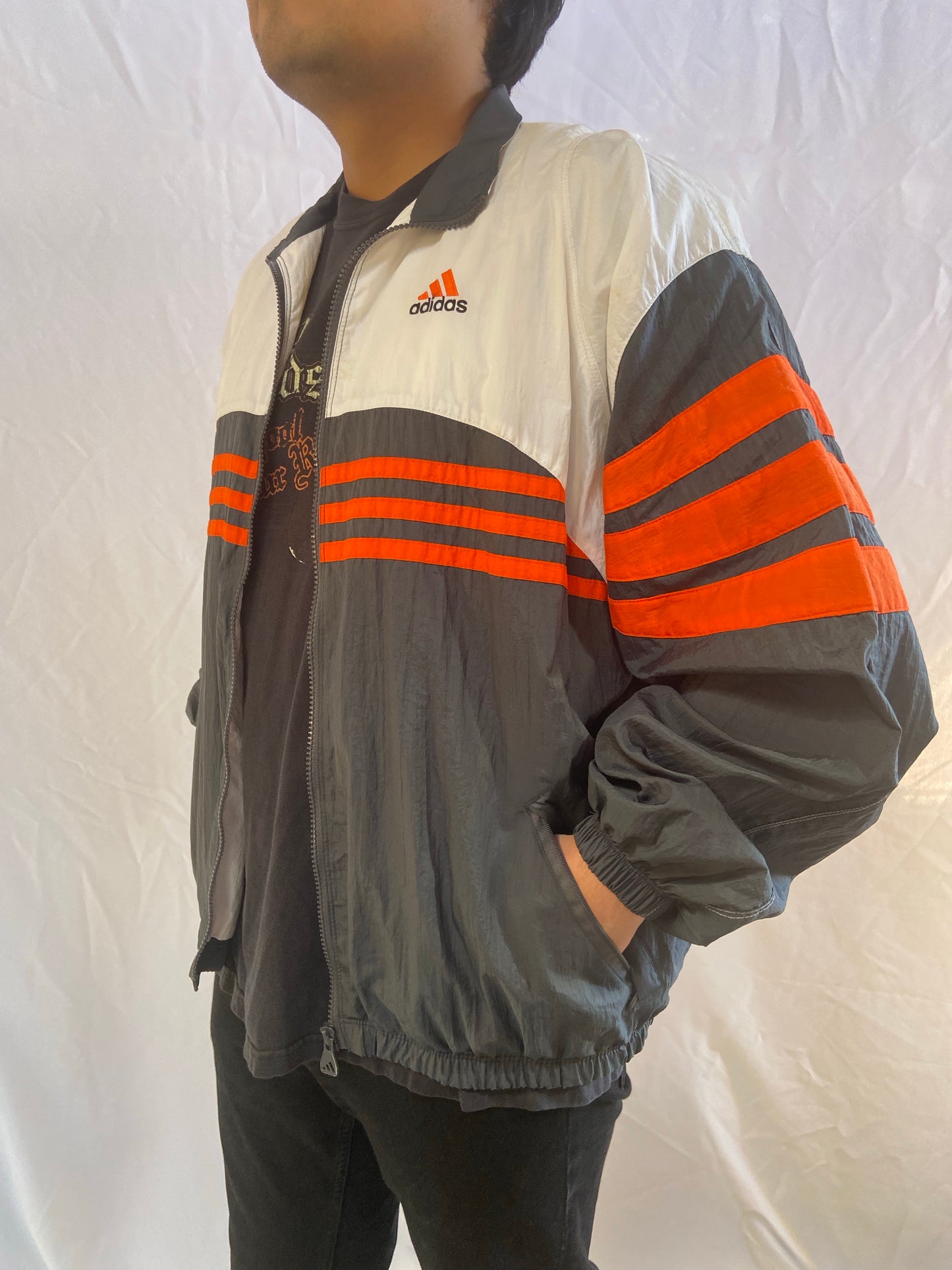 Adidas Zip Up Nylon Jacket - XL