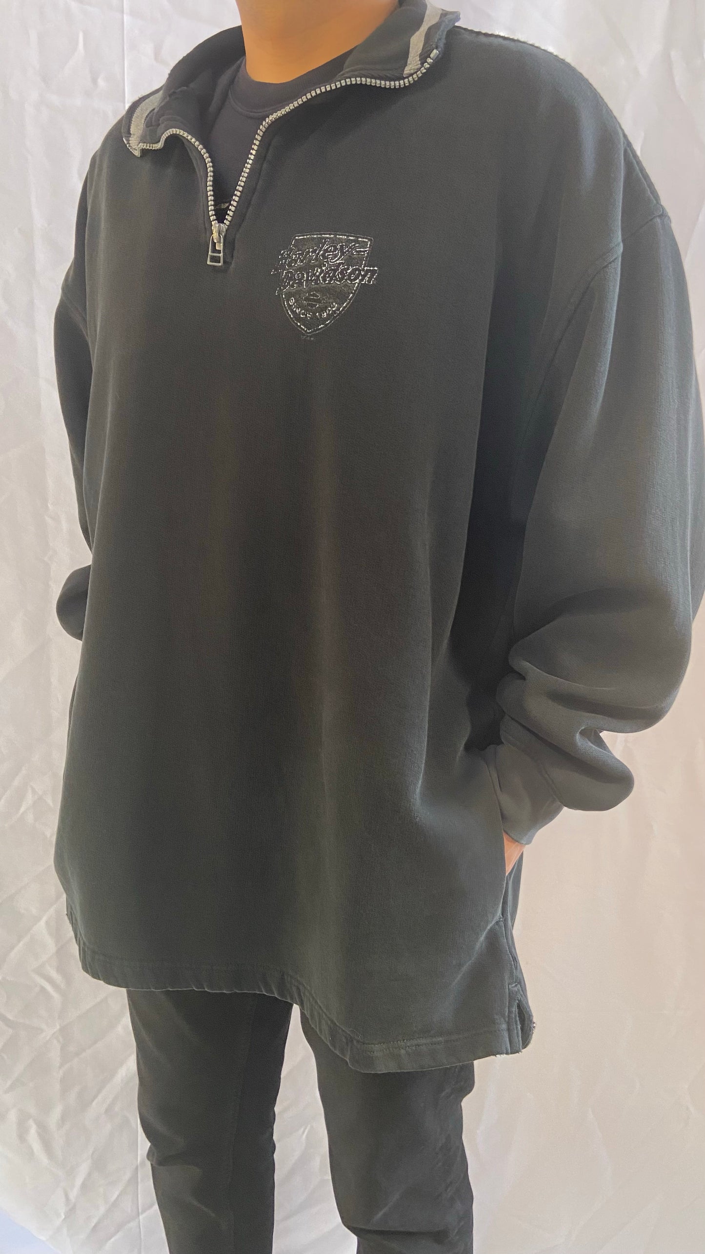 Black Harley Davidson Pullover Jacket - XL
