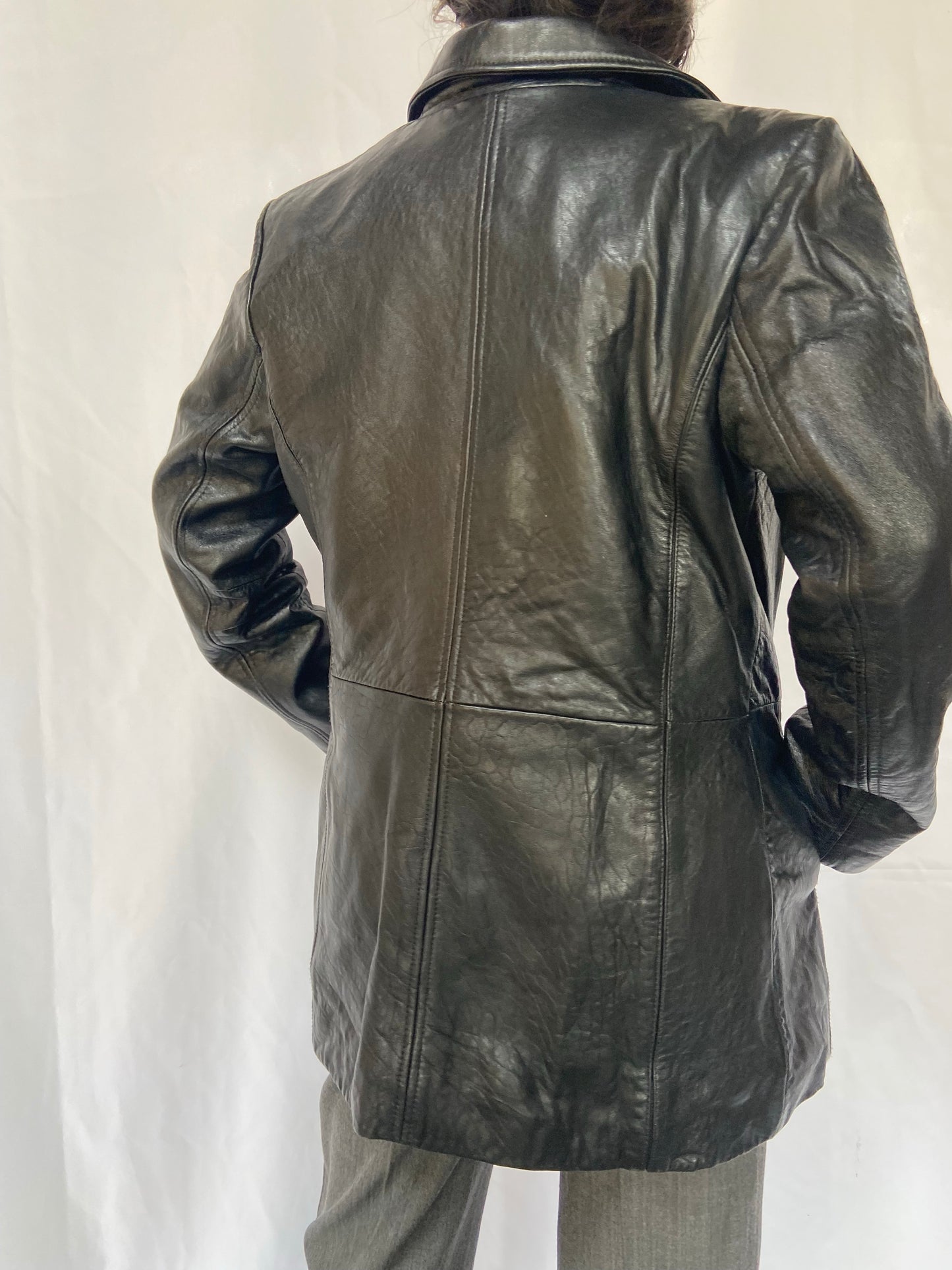 Black JLC New York Leather Jacket - Medium