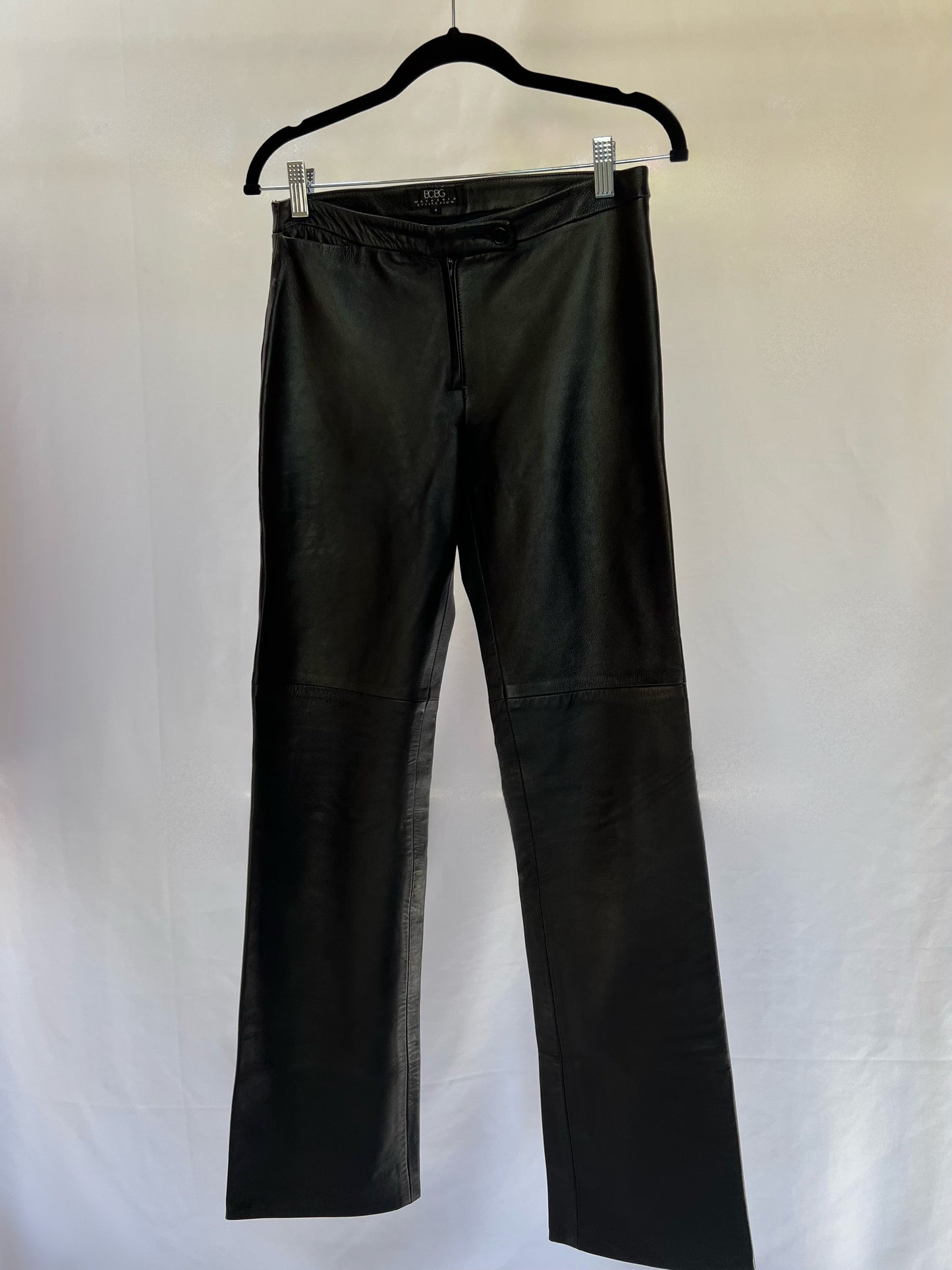 Low Rise Leather Pants - 27"