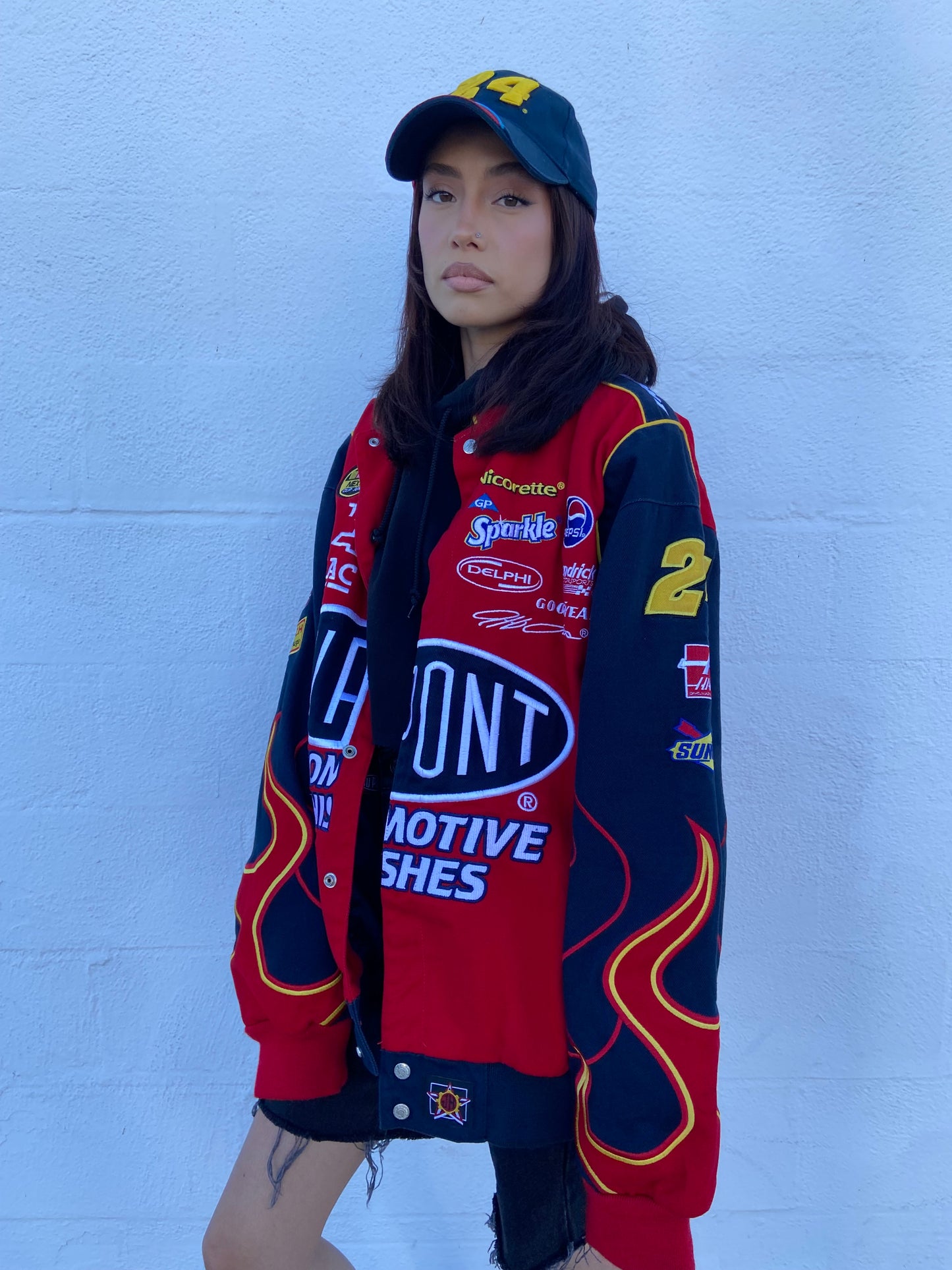 Red DuPont Flames NASCAR Jacket - 2XL