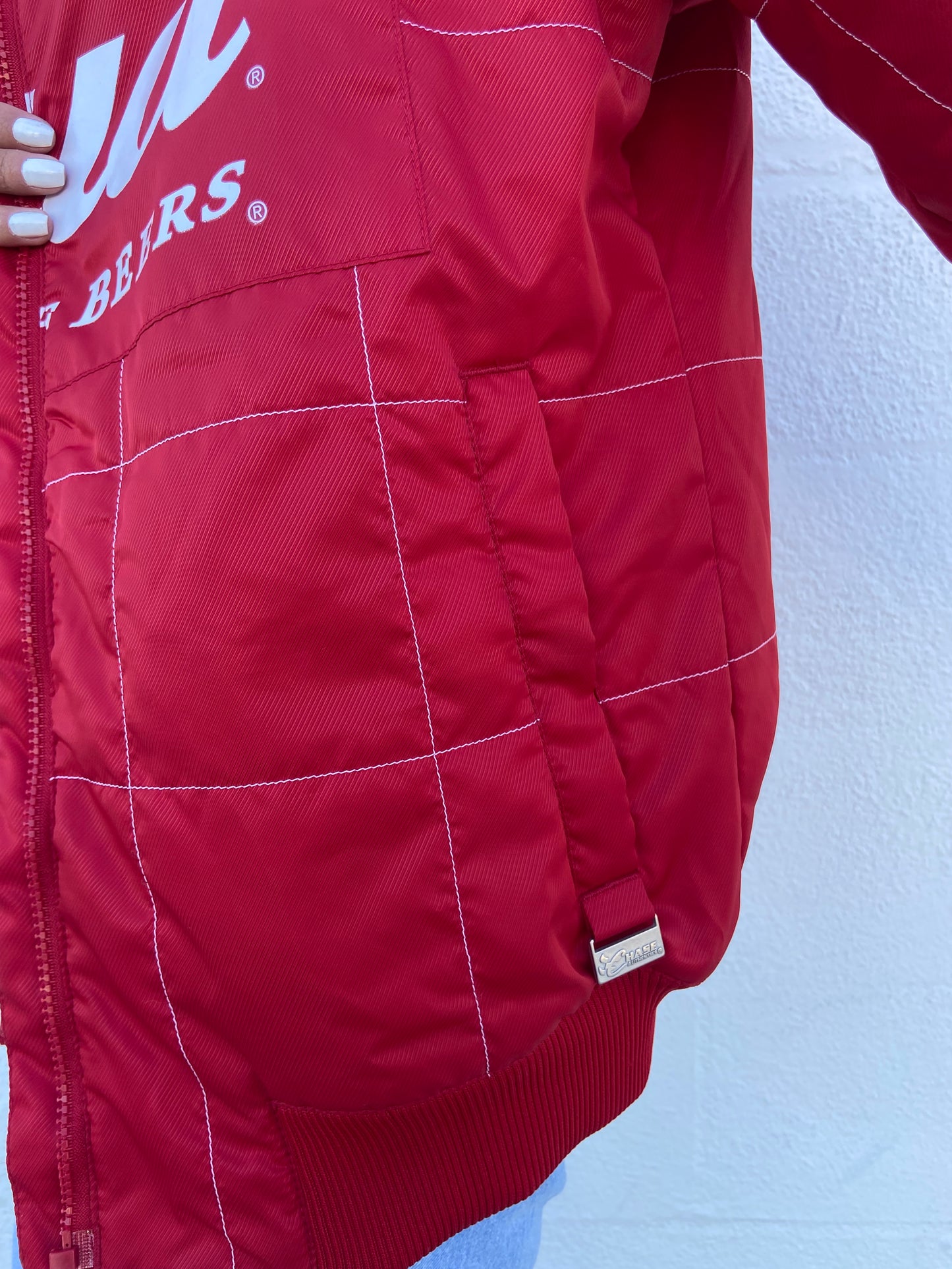 Red Dale Earnhardt Jr. Budweiser NASCAR Jacket - L