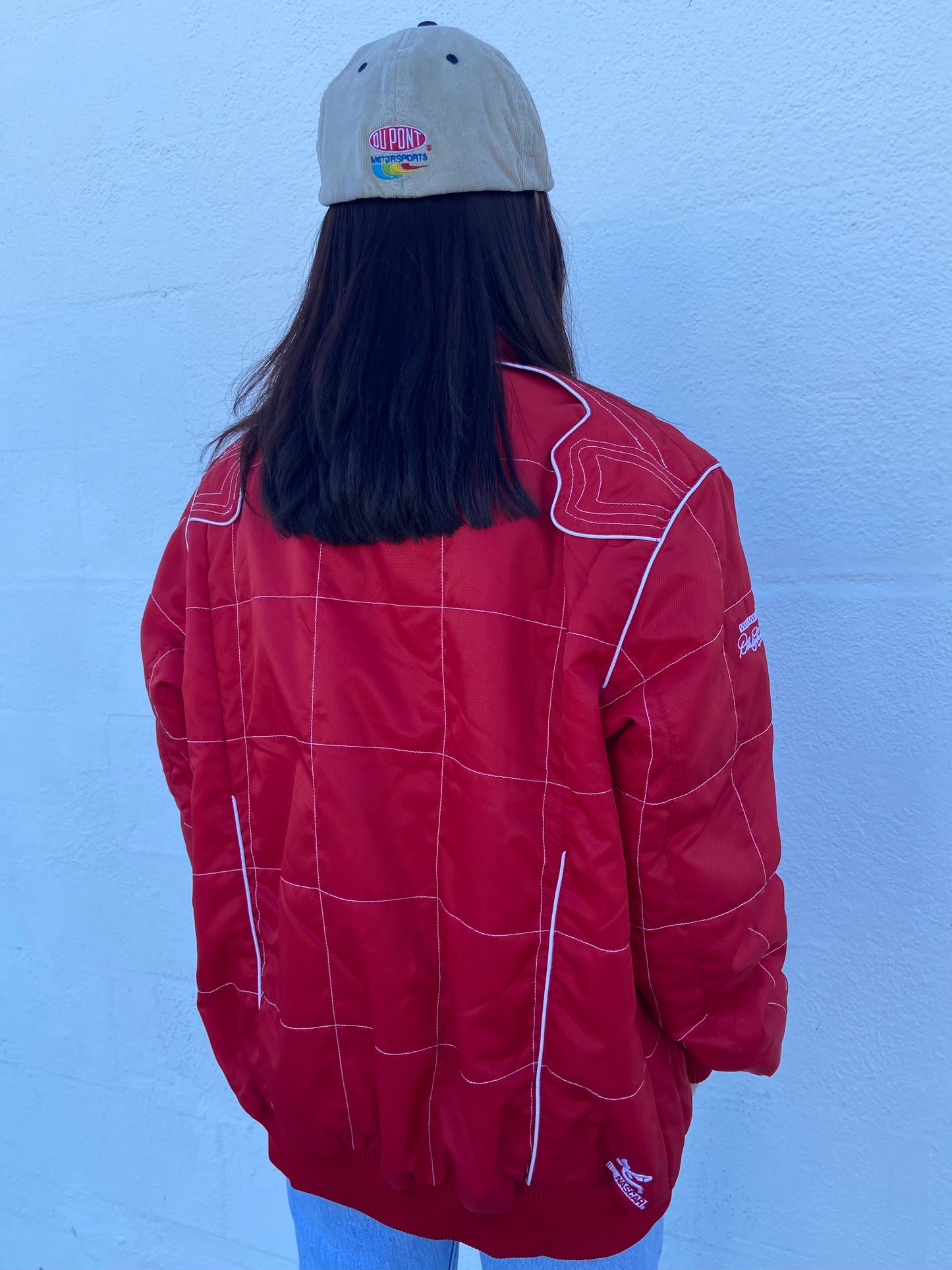 Red Dale Earnhardt Jr. Budweiser NASCAR Jacket - L