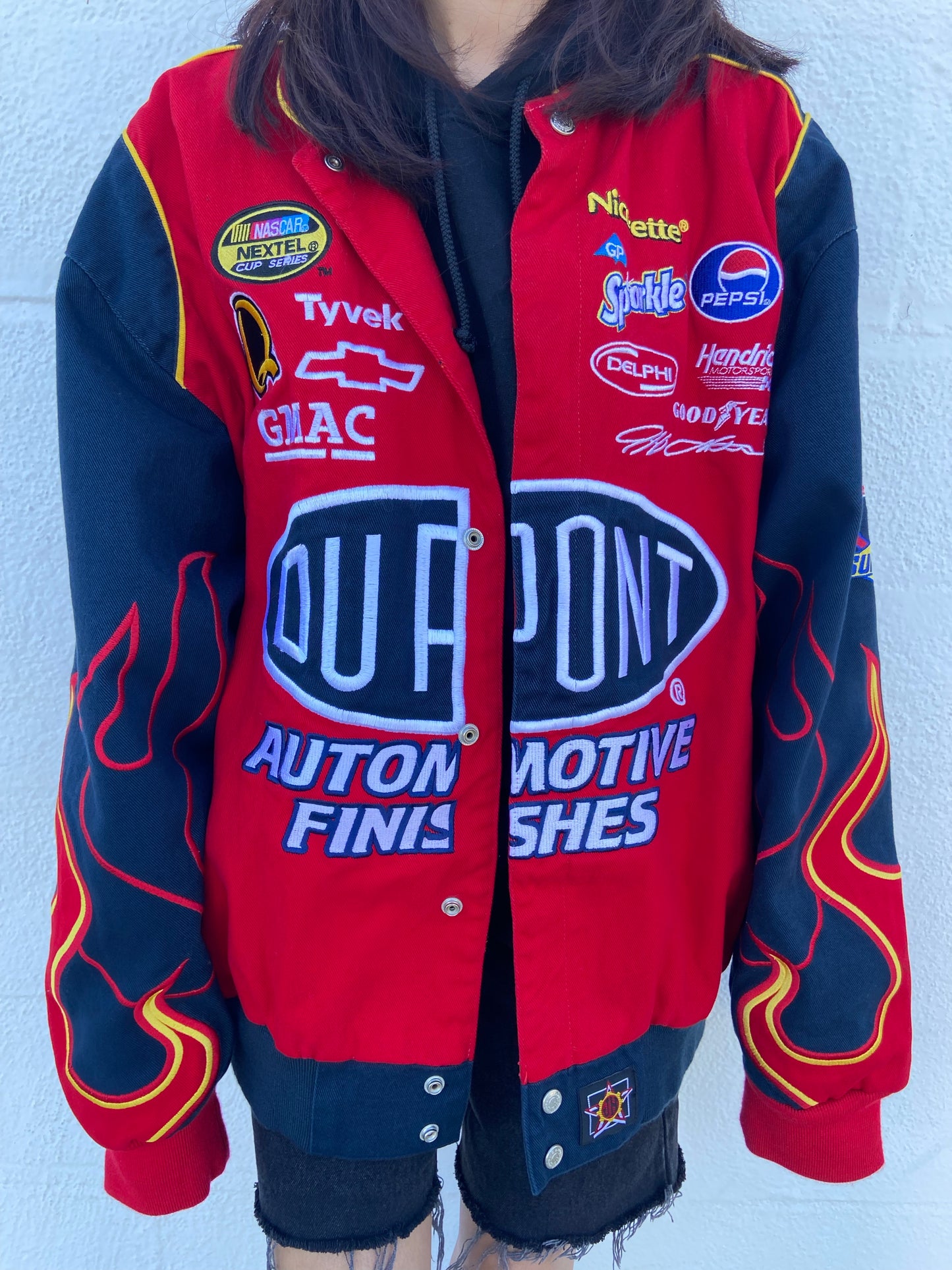 Red DuPont Flames NASCAR Jacket - 2XL
