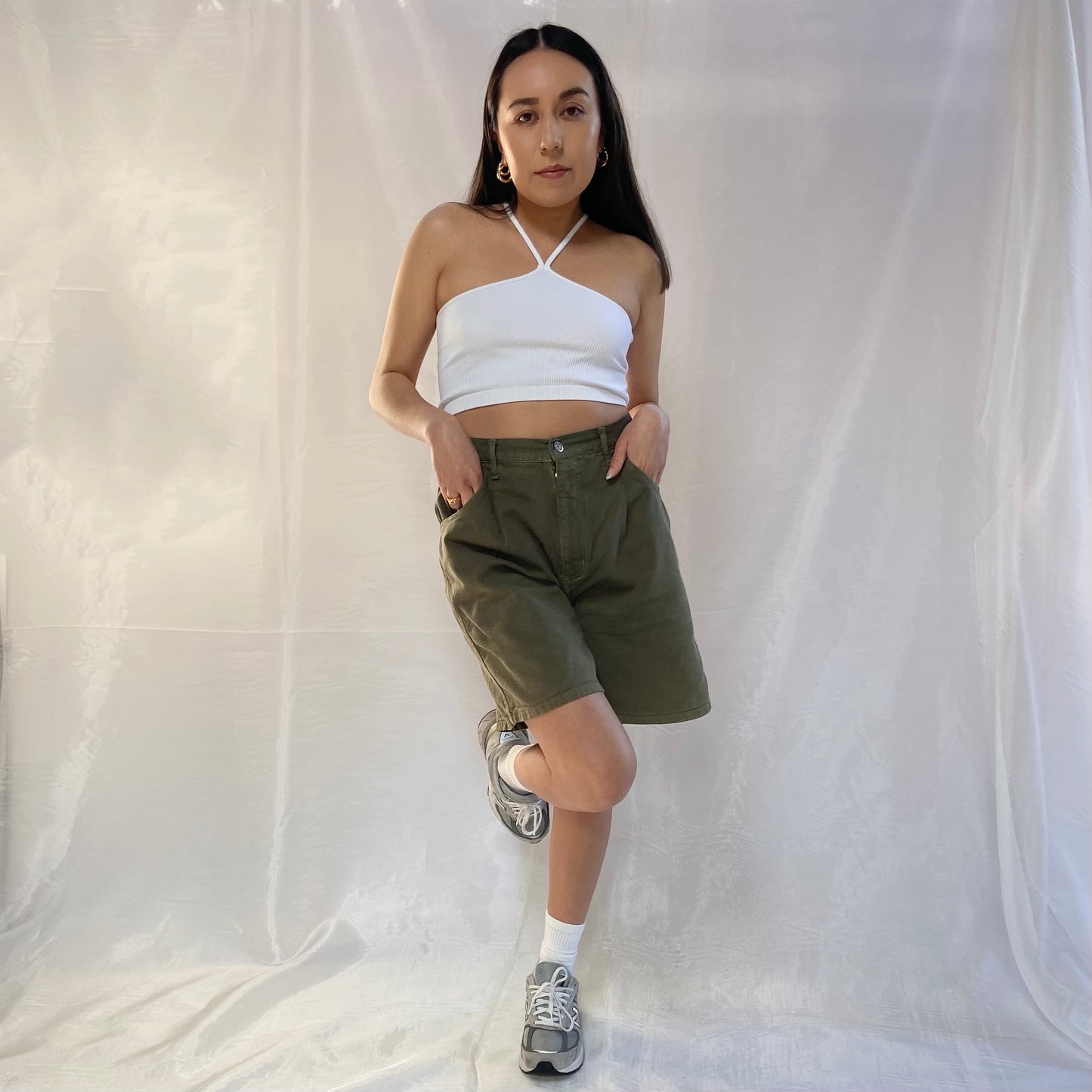 vintage green shorts