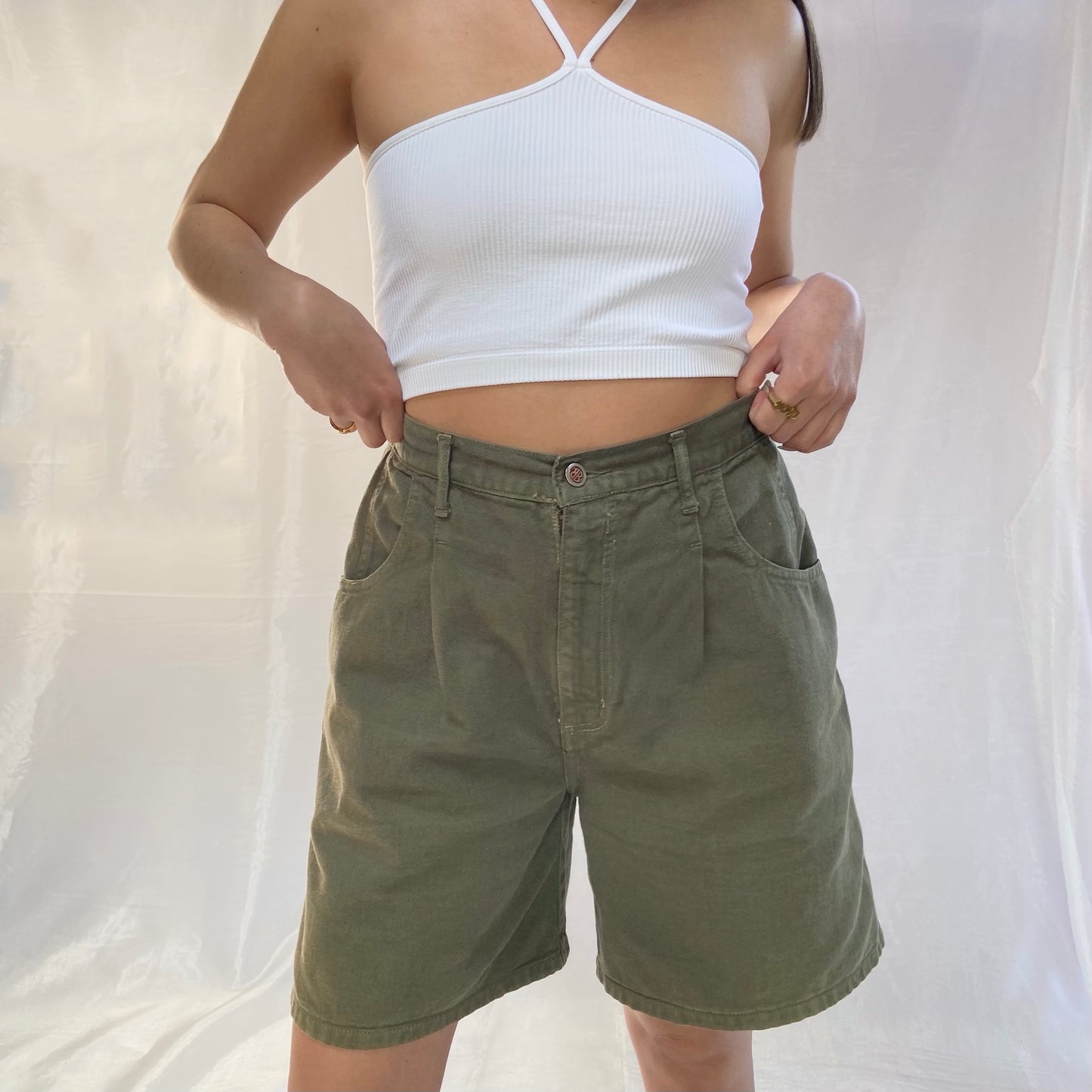 vintage green shorts