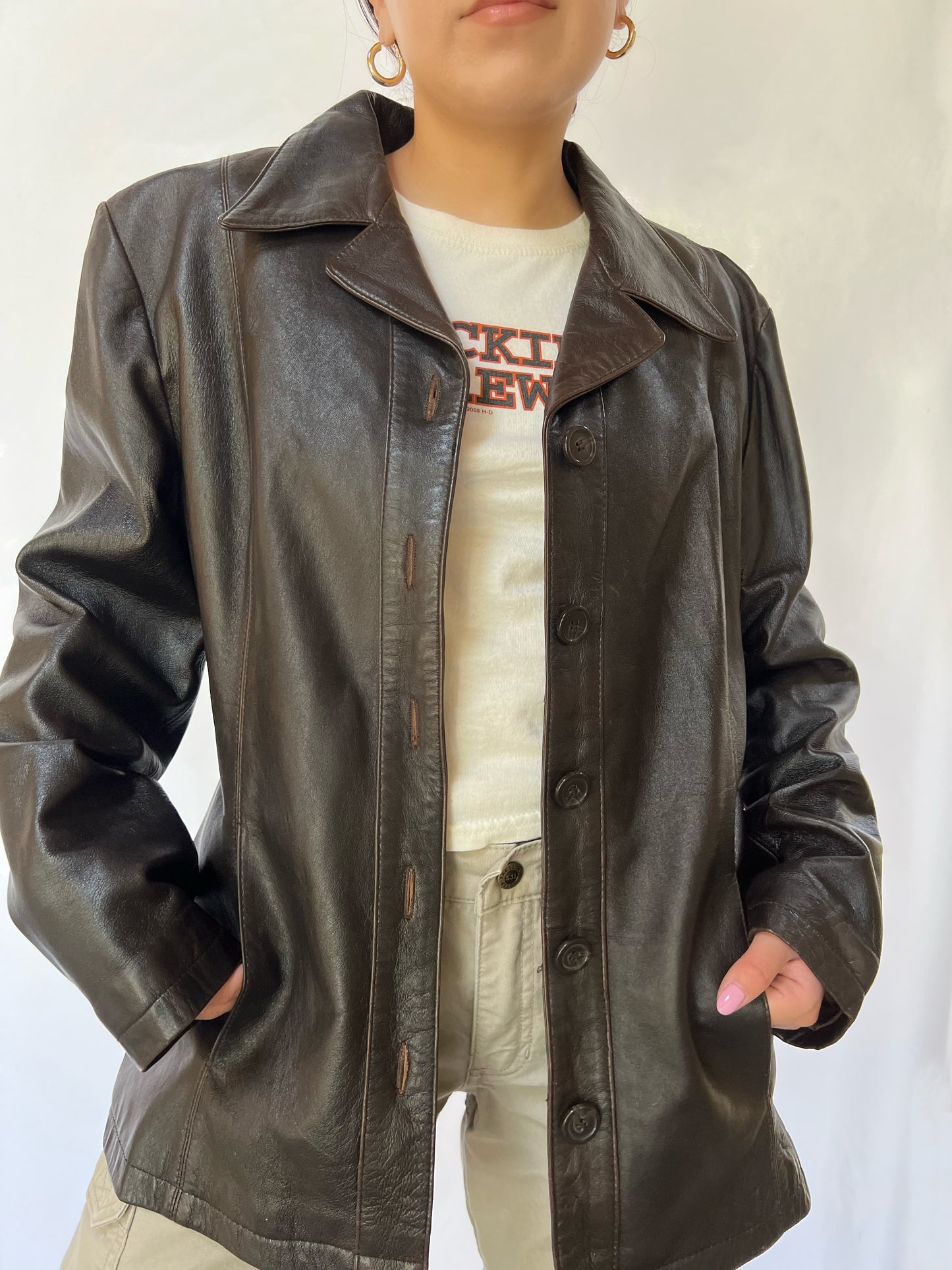 Brown Wilsons Leather Jacket - L