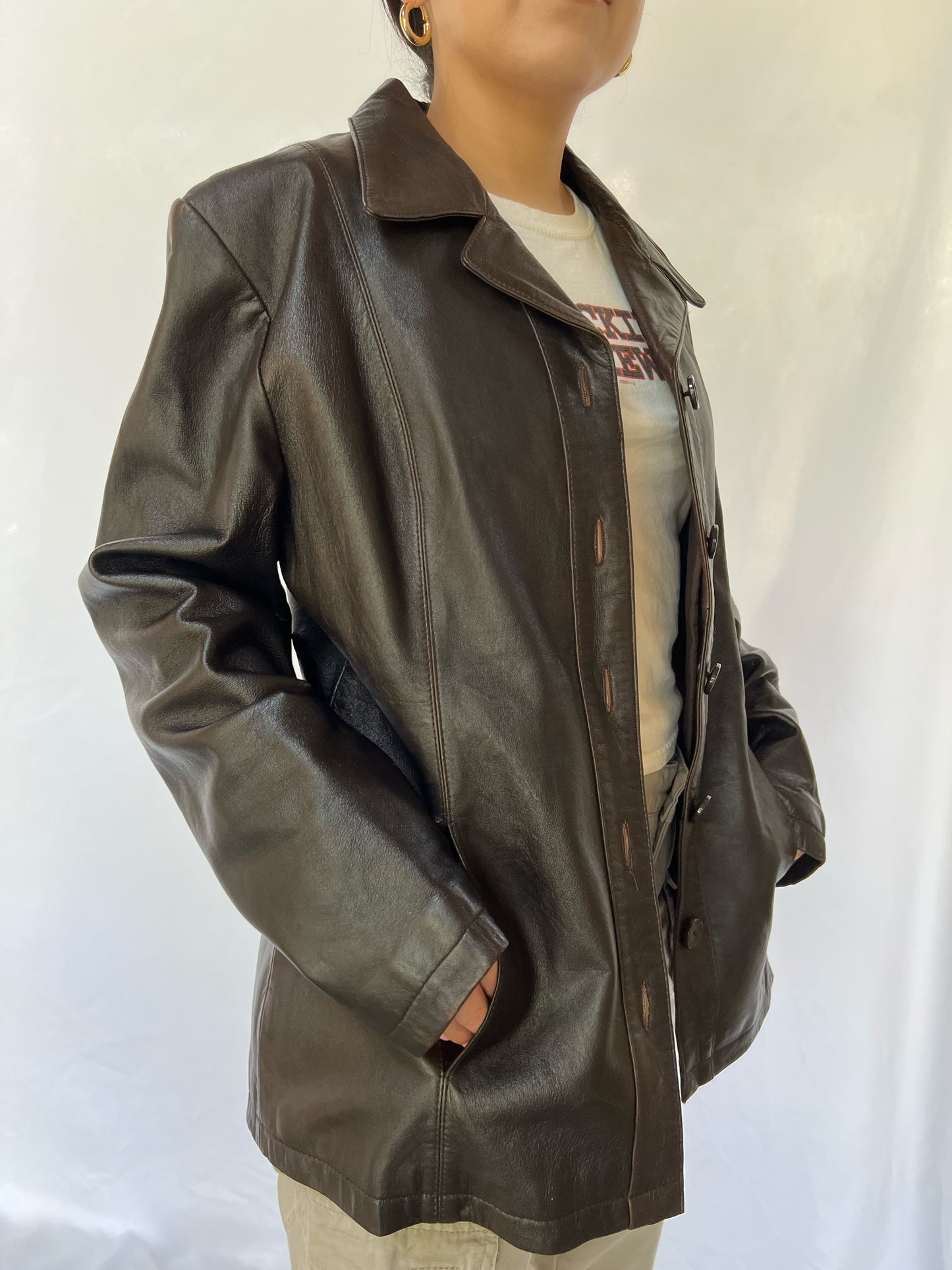 Brown Wilsons Leather Jacket - L