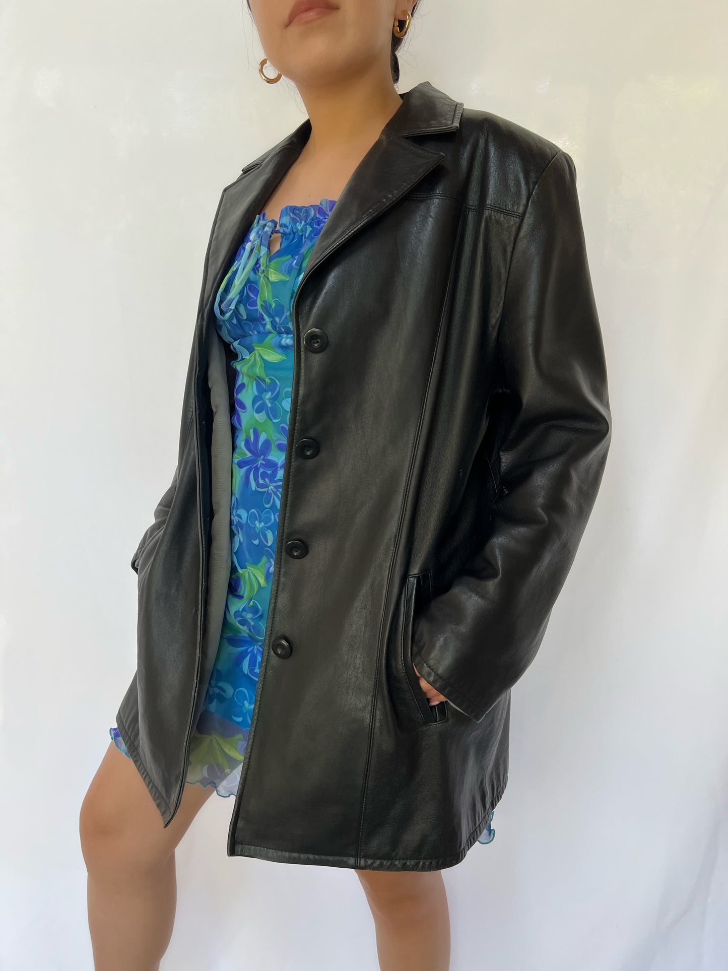 Black Wilsons Pelle Studio Leather Jacket - L